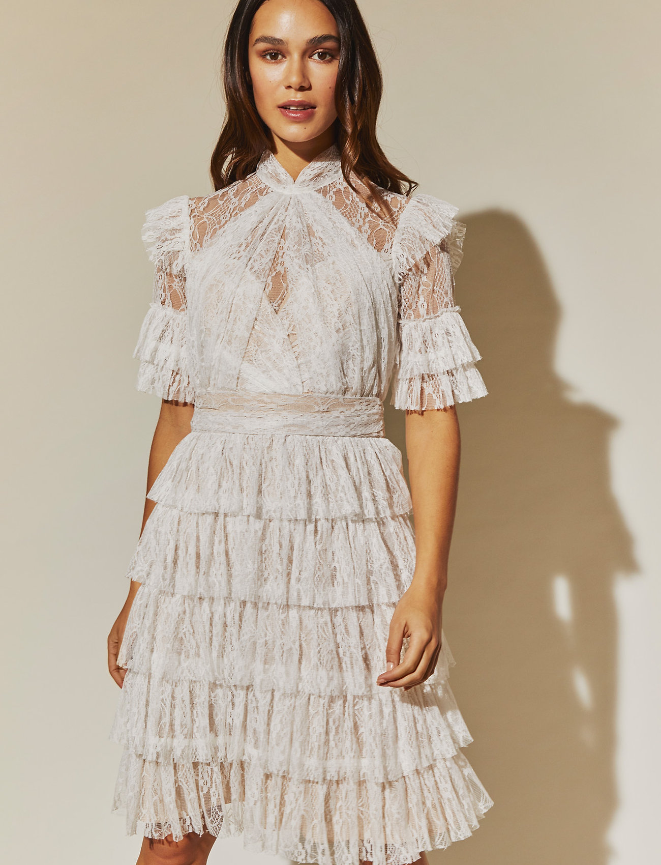 Malina - Liona dress - midi kjoler - white - 0