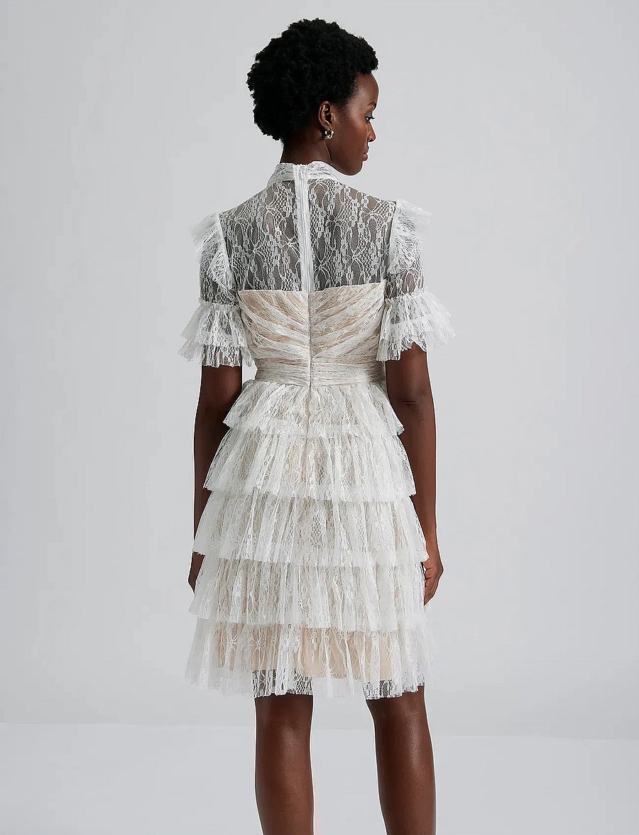 Malina - Liona dress - midi-kleider - white - 4