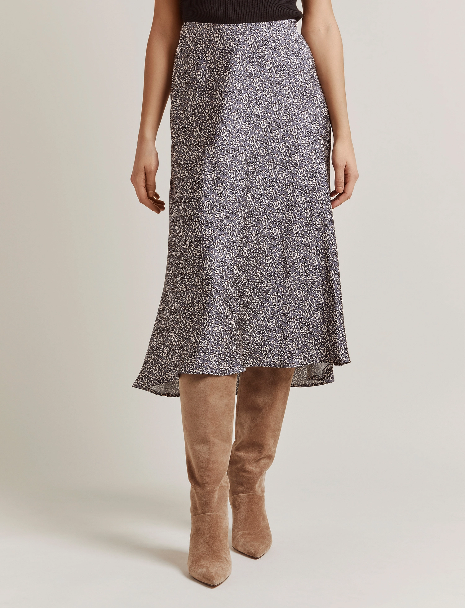 Malina - Aline slip midi skirt - fiore - 2