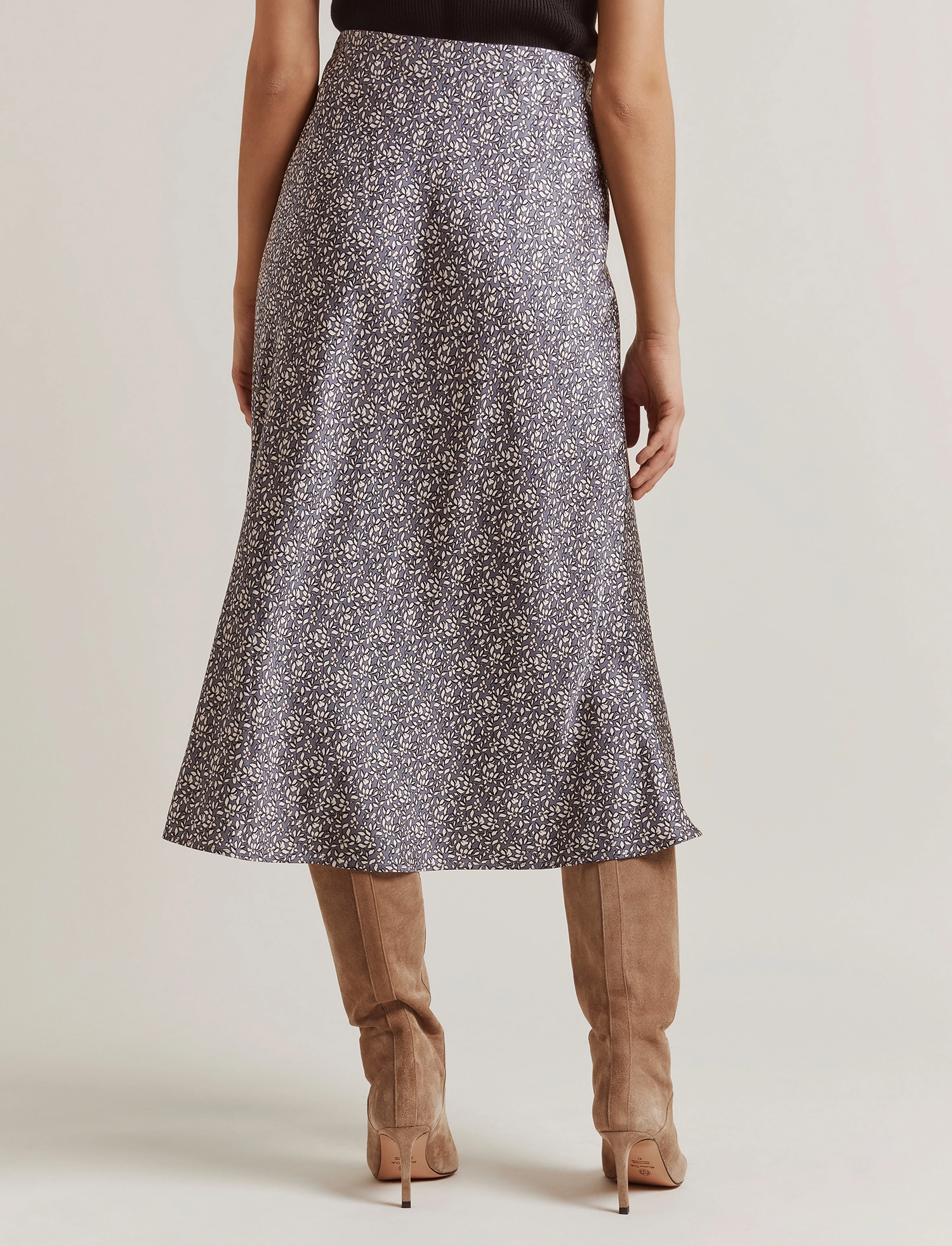 Malina - Aline slip midi skirt - fiore - 3