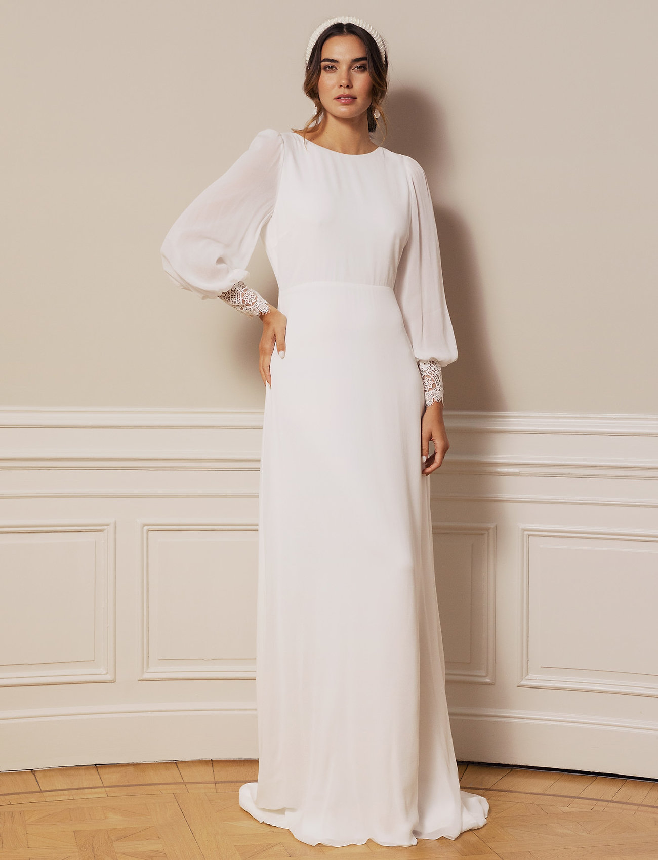 Malina Belle Gown, S, White, Kjoler > Maxikjole, Dame