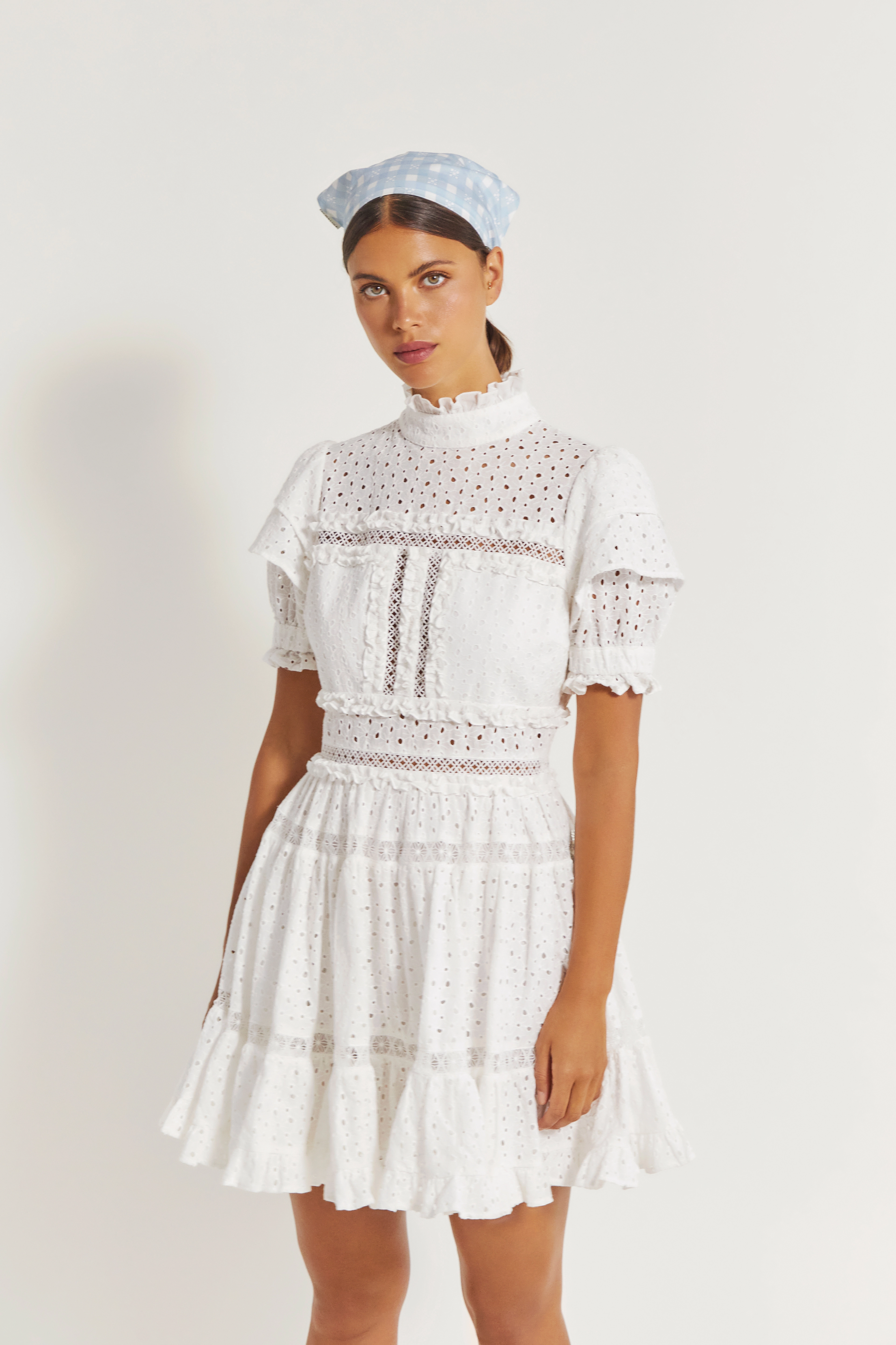 Malina - Iro mini lace dress - white - 2