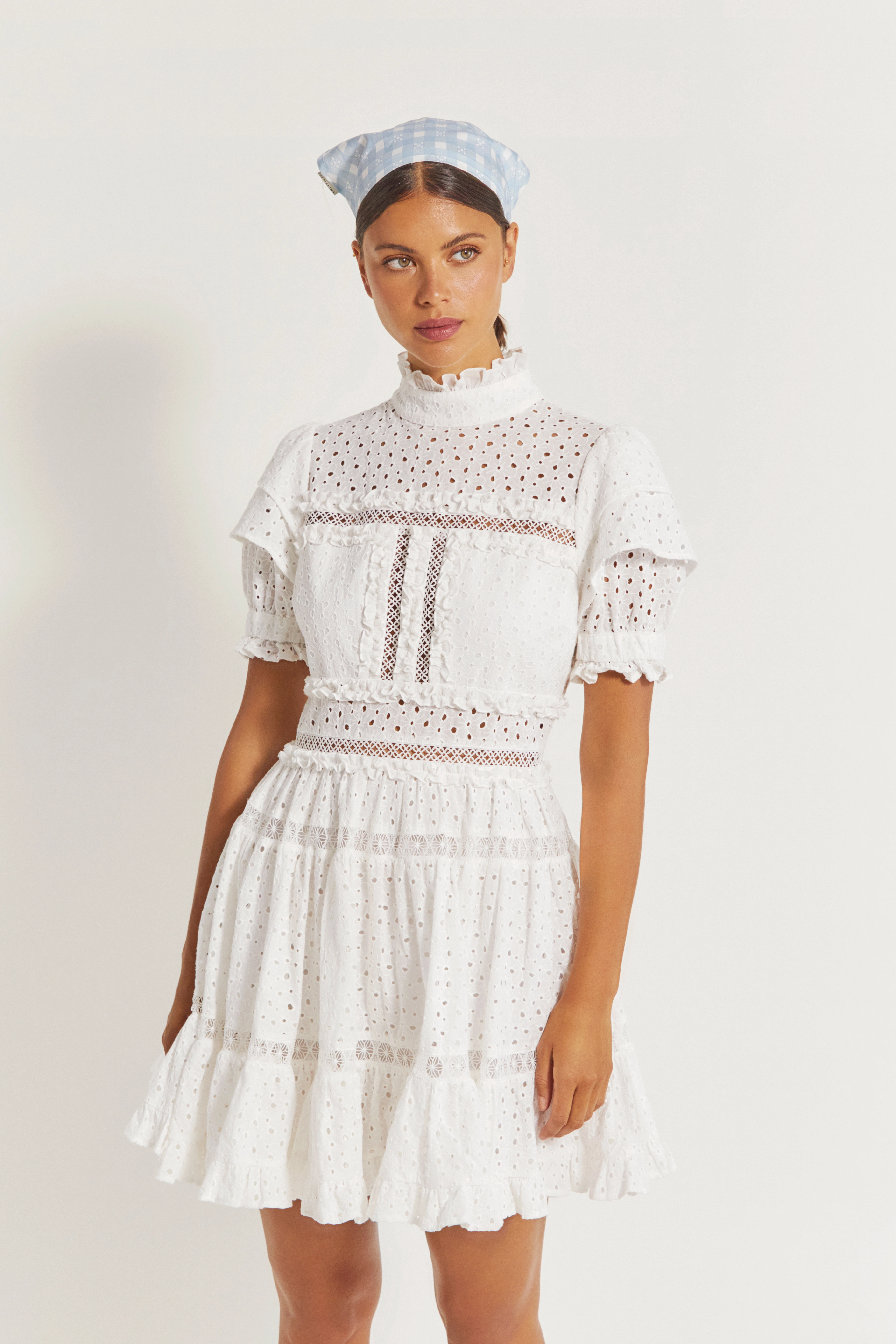 Malina - Iro mini lace dress - white - 4
