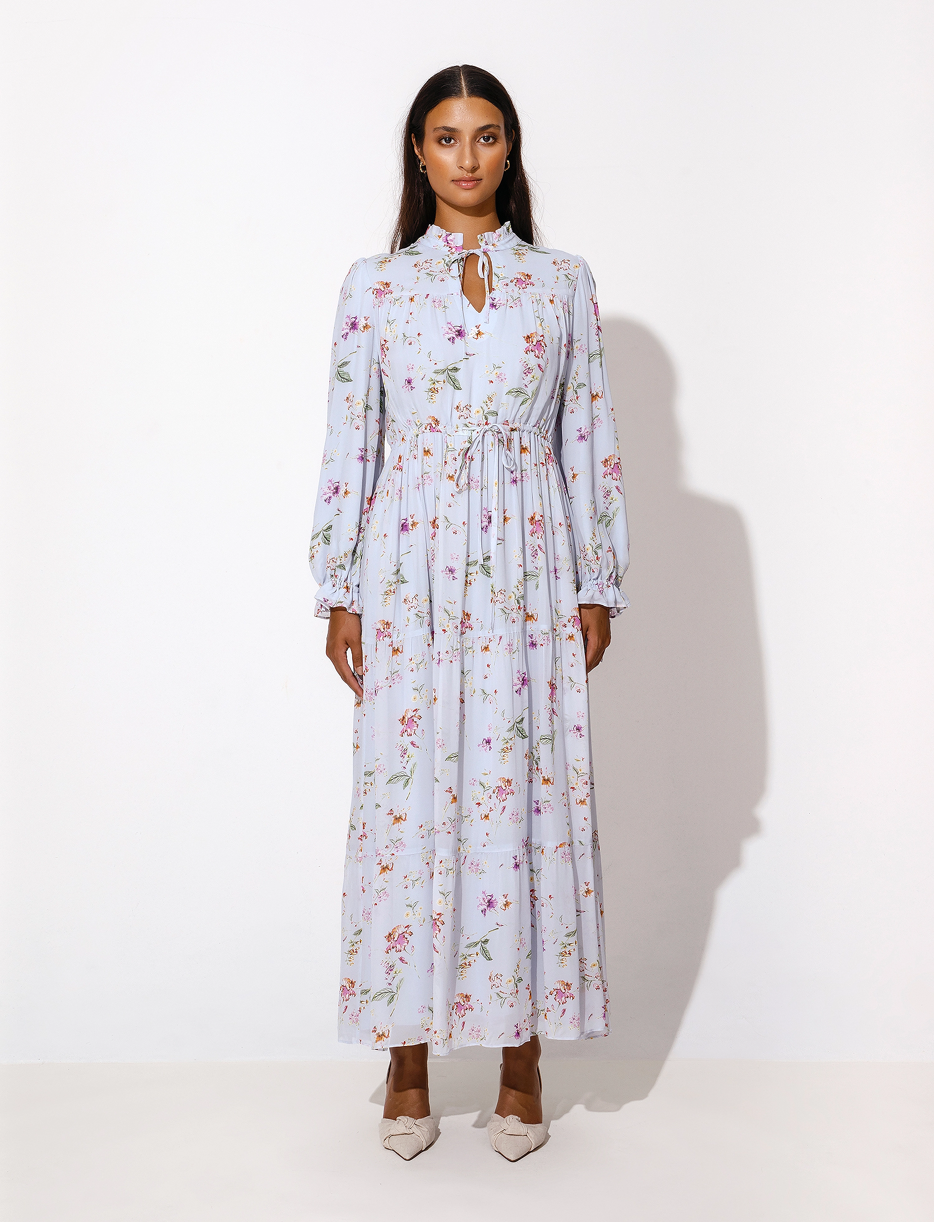 By Malina - Florencia dress - soft floral sky blue - 2