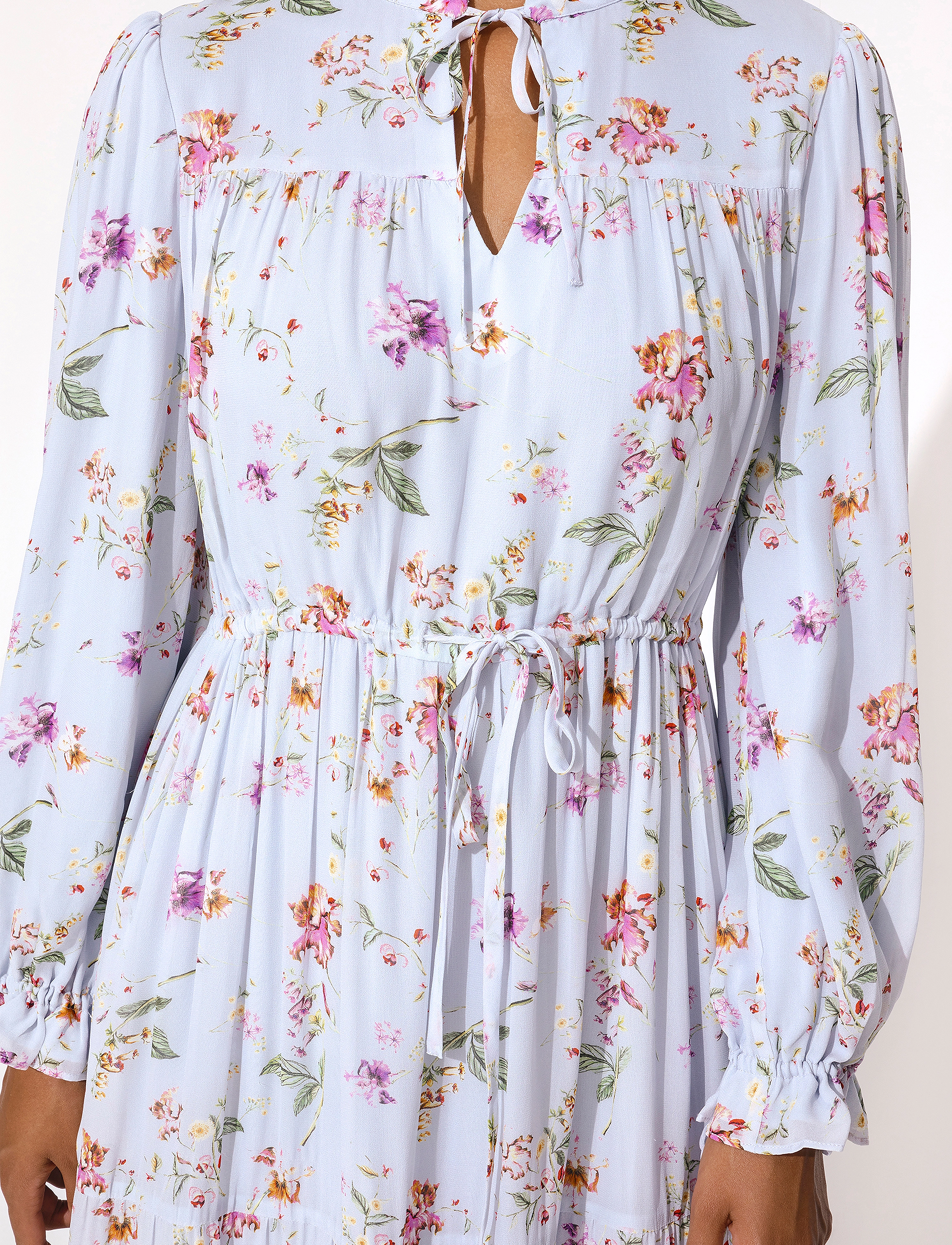 By Malina - Florencia dress - soft floral sky blue - 4