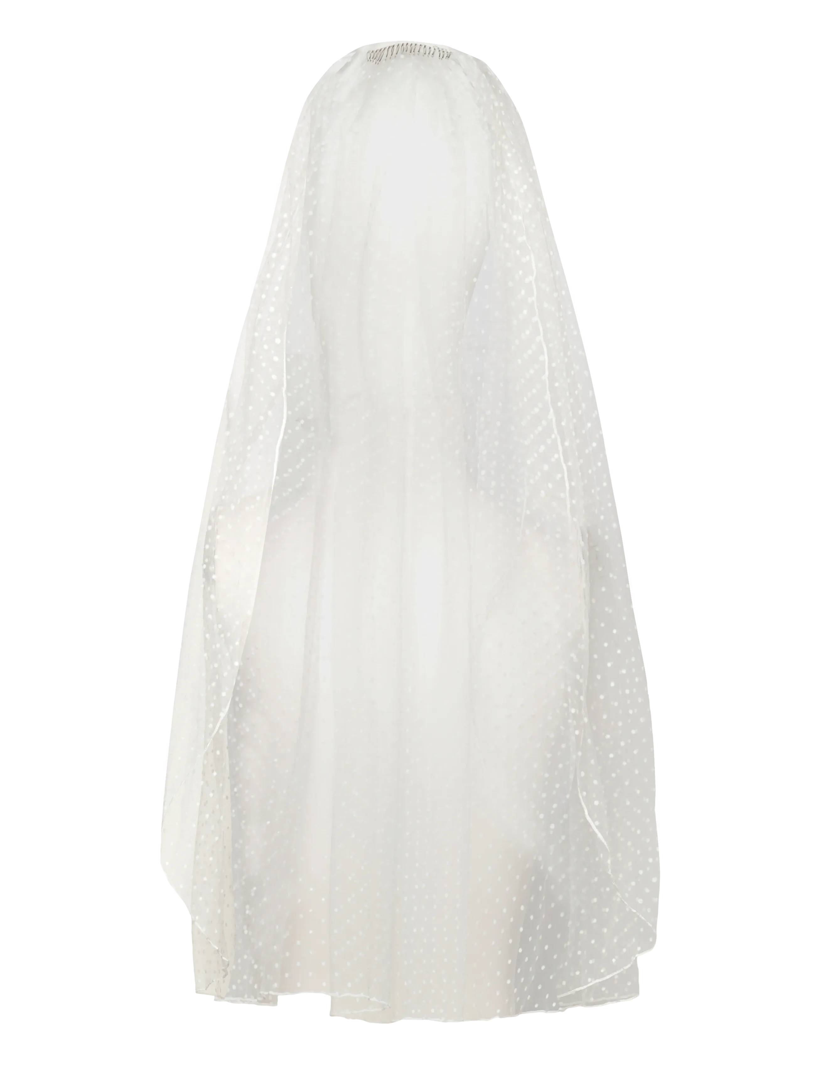 Malina Dotted Veil Short, One Size, Cream, Kjoler > Brudekjoler, Dame