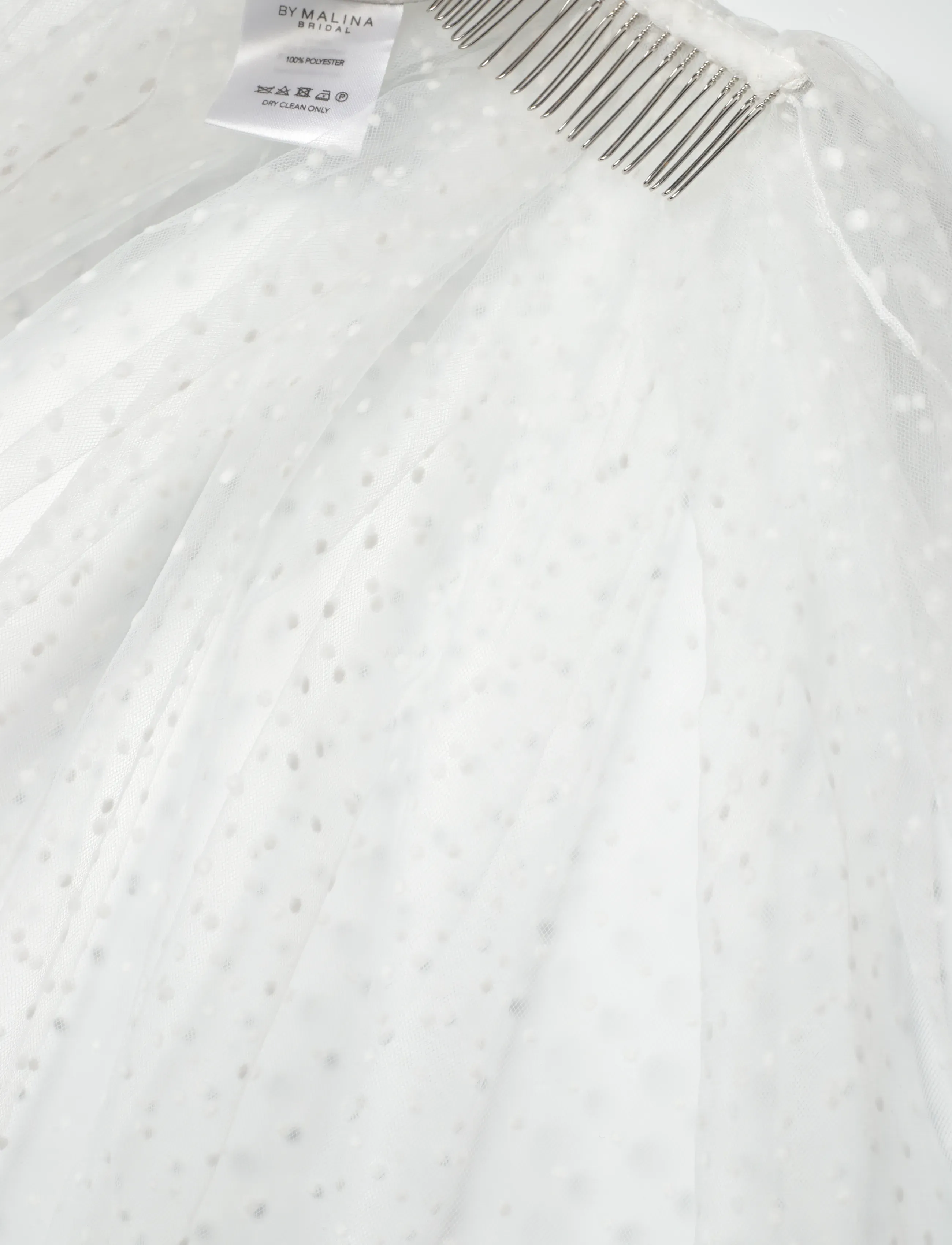 Malina - Dotted veil short - vestuvinės suknelės - ivory - 2