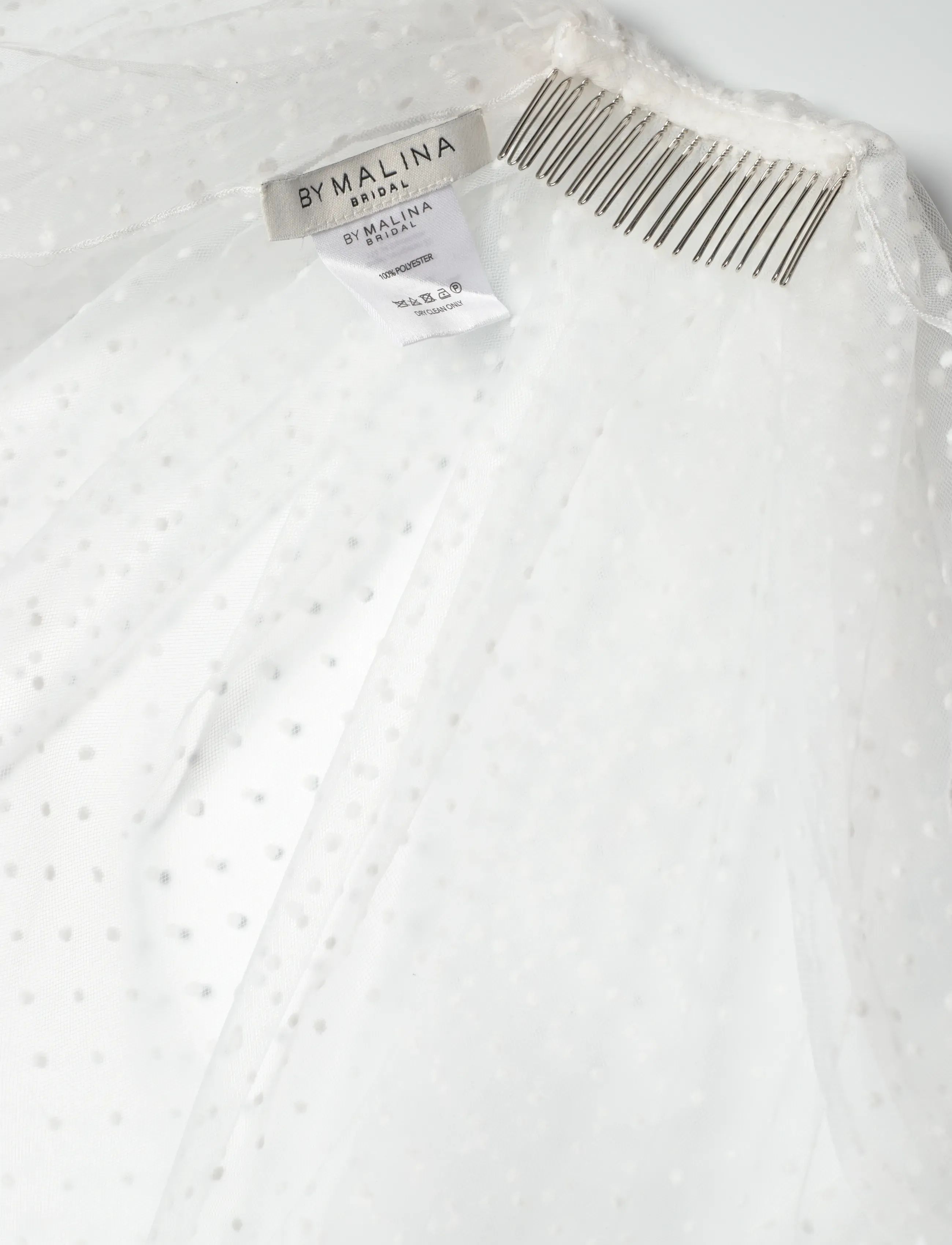 Malina - Dotted veil long - wedding dresses - ivory - 2