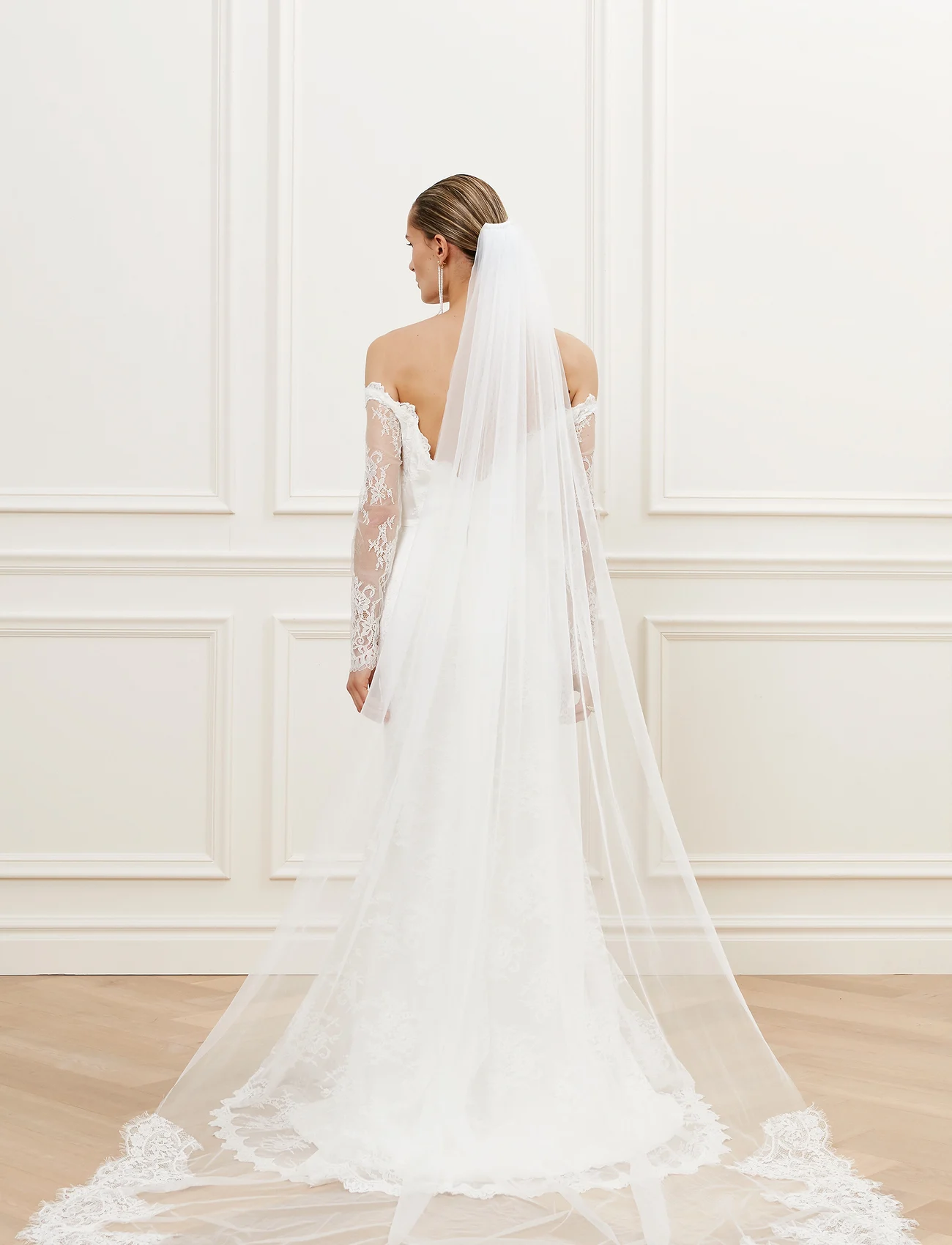 Malina - Luxe veil - kāzu kleitas - ivory - 0