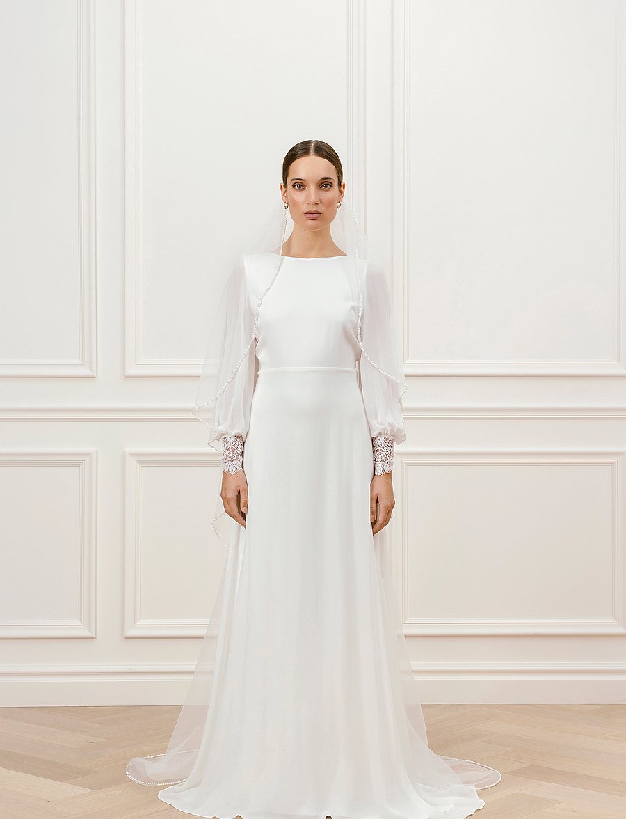 Malina - Bohemian veil - brautkleider - white - 0