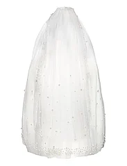 By Malina - Pearl trimmed dotted fingertip wedding veil - ivory - 1