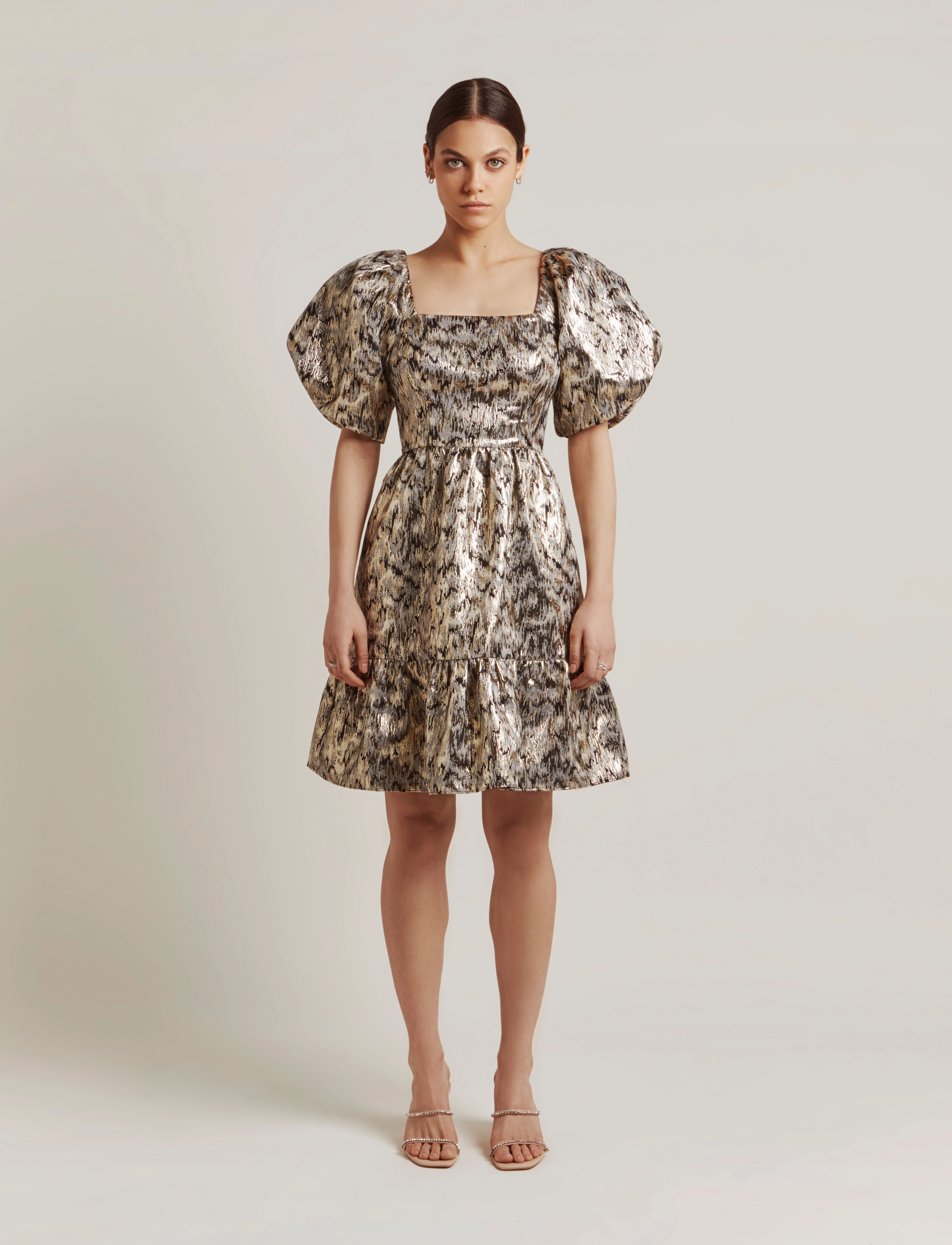 Malina Columbine dress - Kjoler - MULTI METALLIC / silver