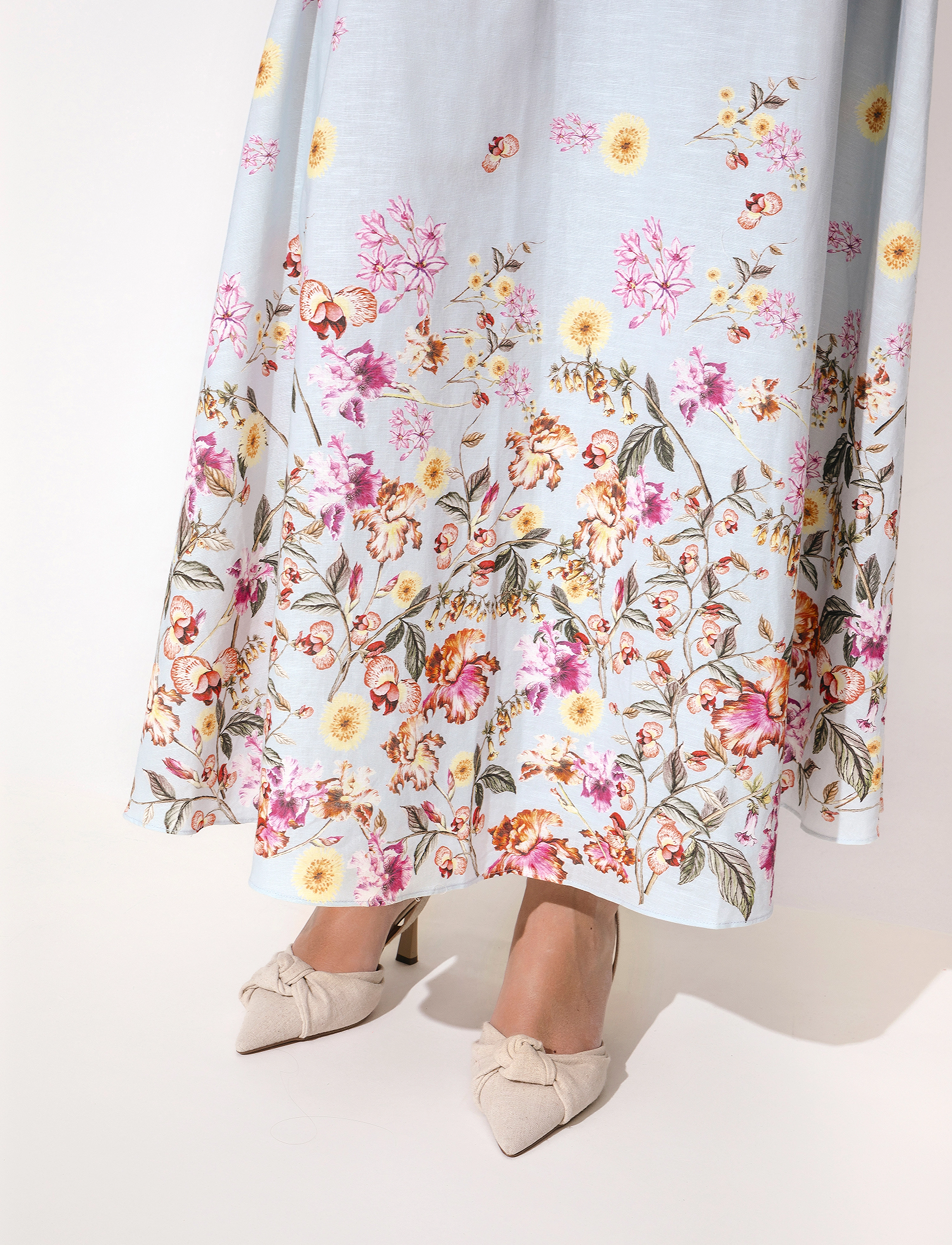 Malina - Josephine dress - soft floral sky blue - 4