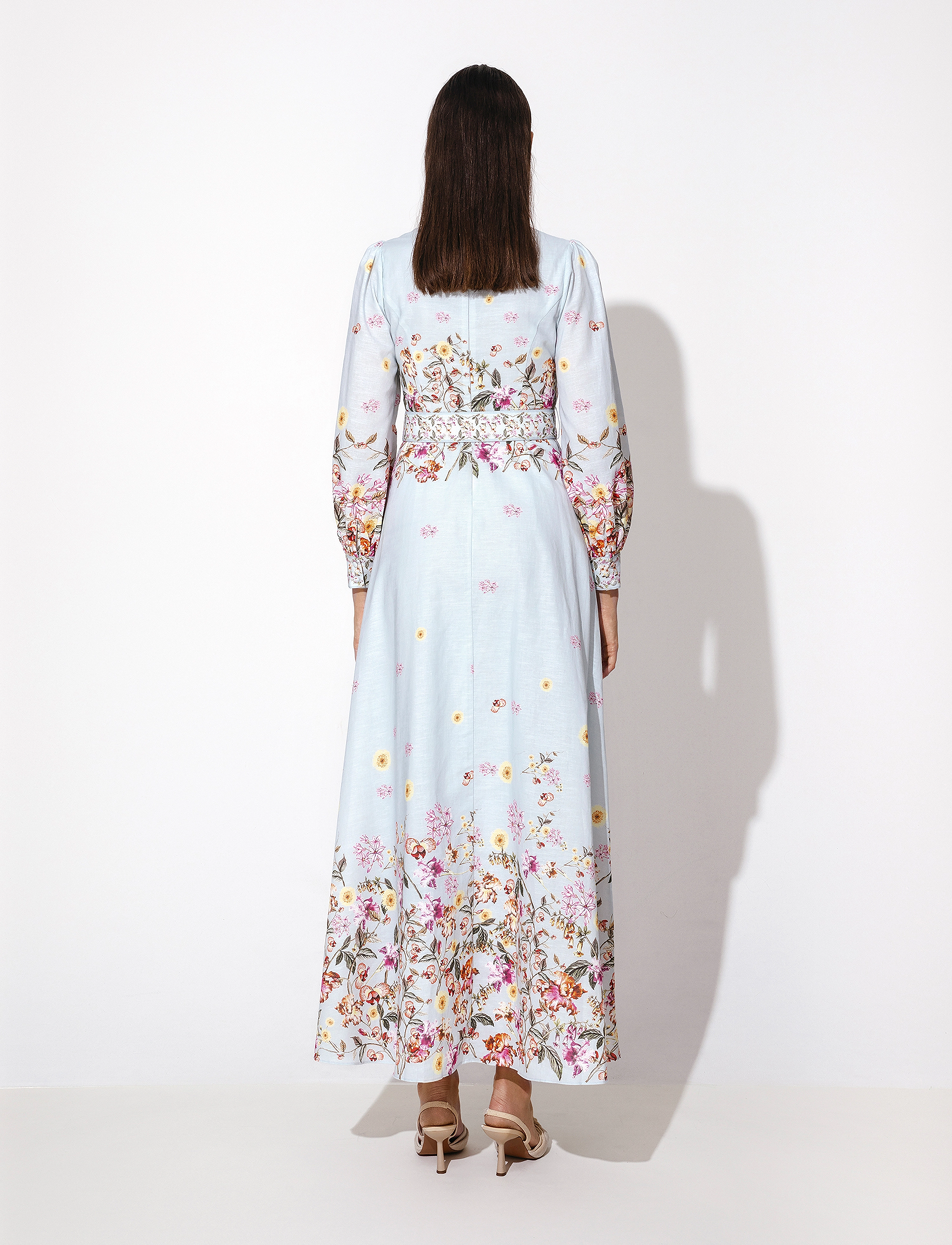 Malina - Josephine dress - soft floral sky blue - 5