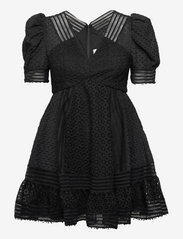 Abby short sleeve mini dress - BLACK