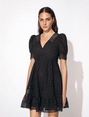 Malina - Abby short sleeve mini dress - black - 3