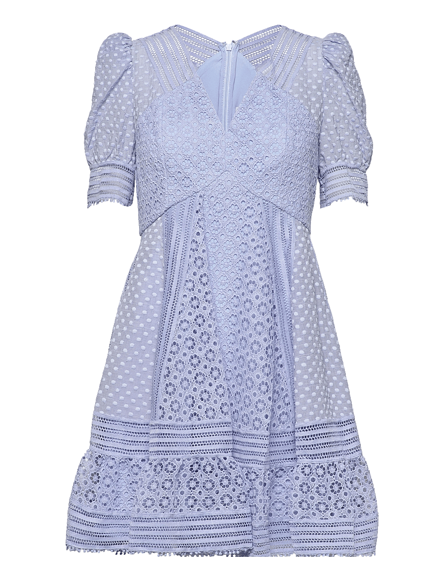 Malina - Abby short sleeve mini dress - blue wave - 0