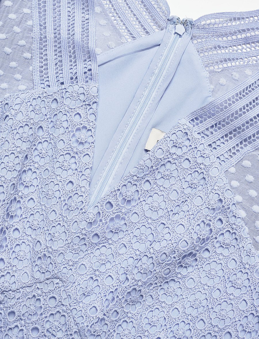 Malina - Abby short sleeve mini dress - blue wave - 4