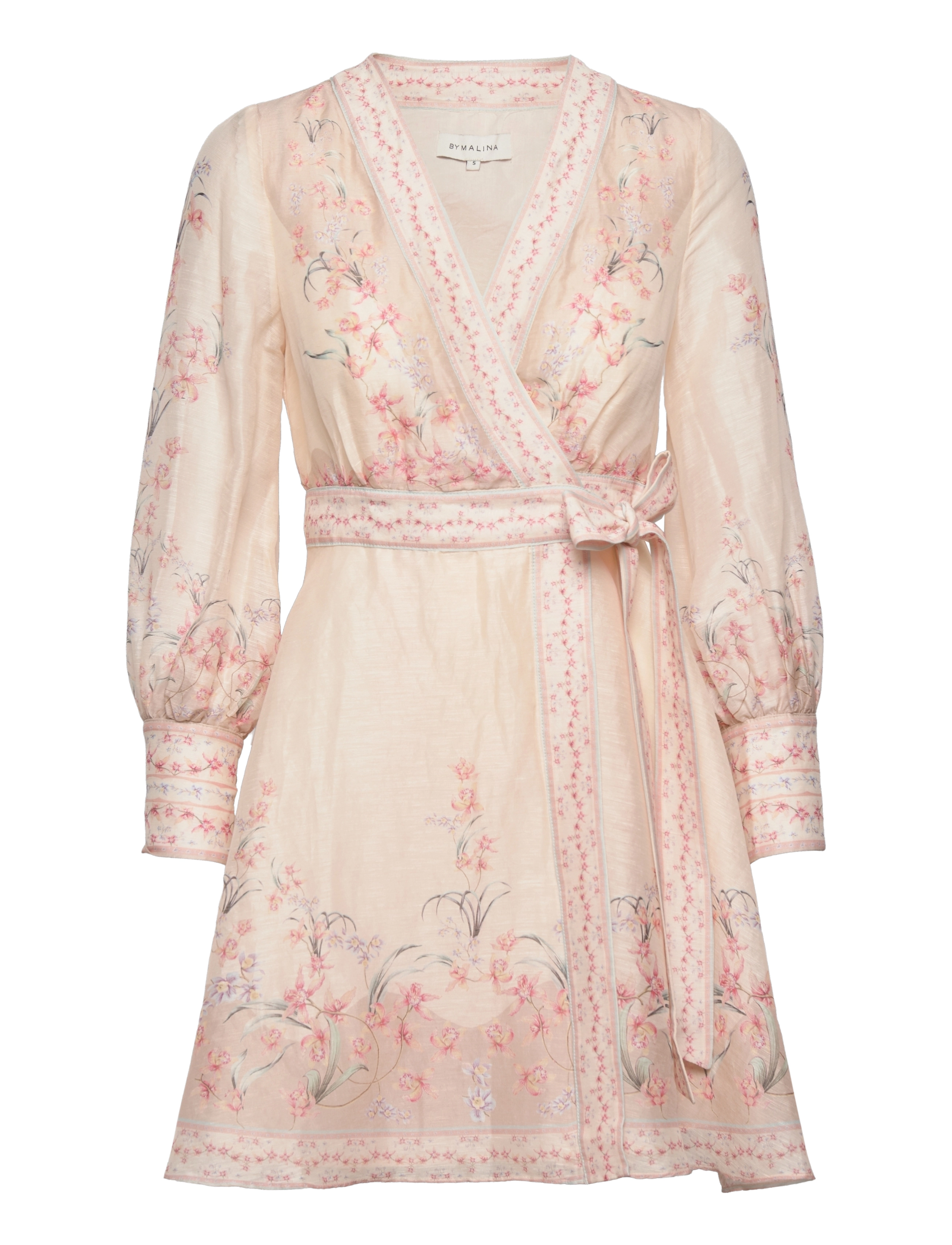 By Malina - Juliette silk dress - romantic orchid cream - 0