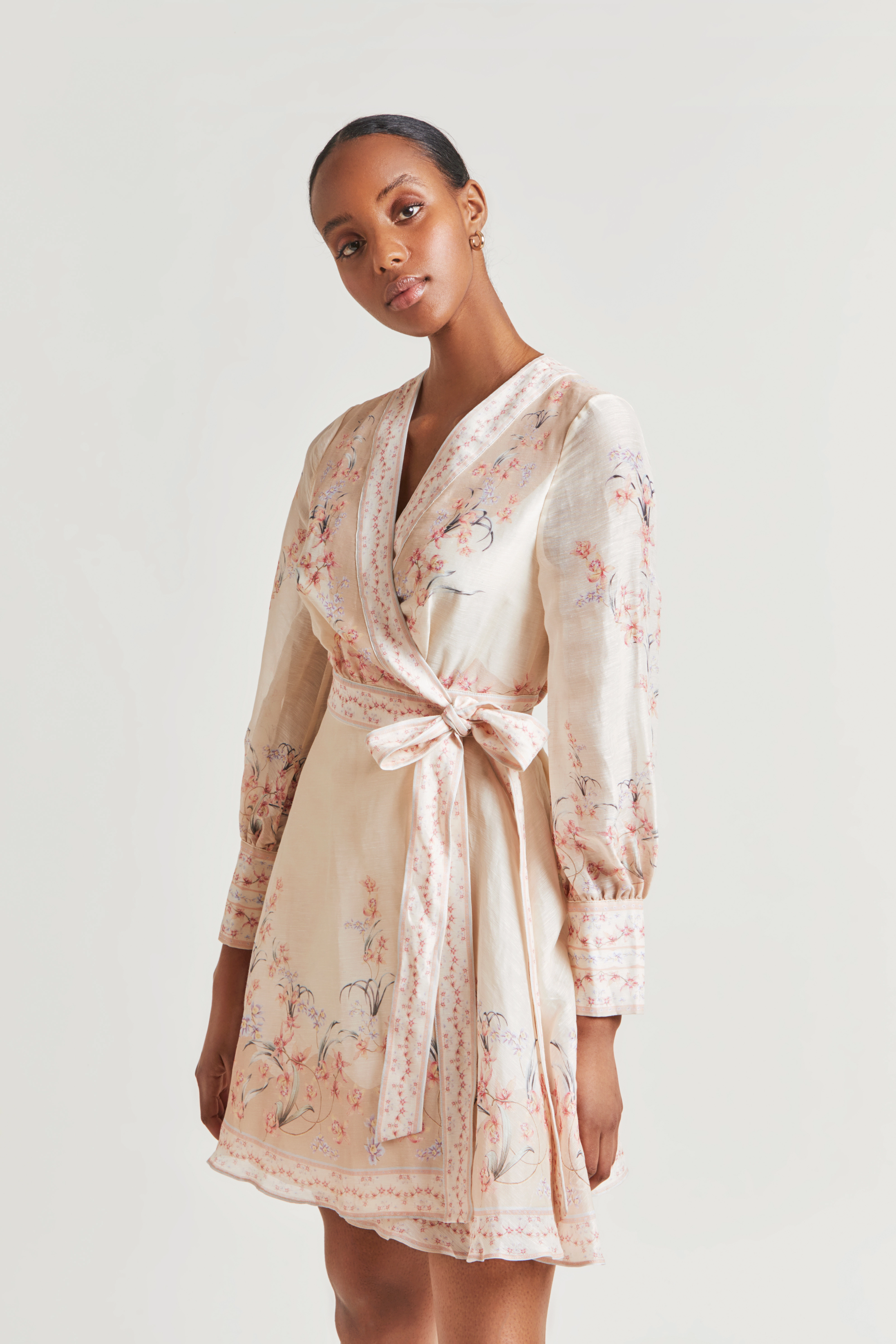 By Malina - Juliette silk dress - romantic orchid cream - 5