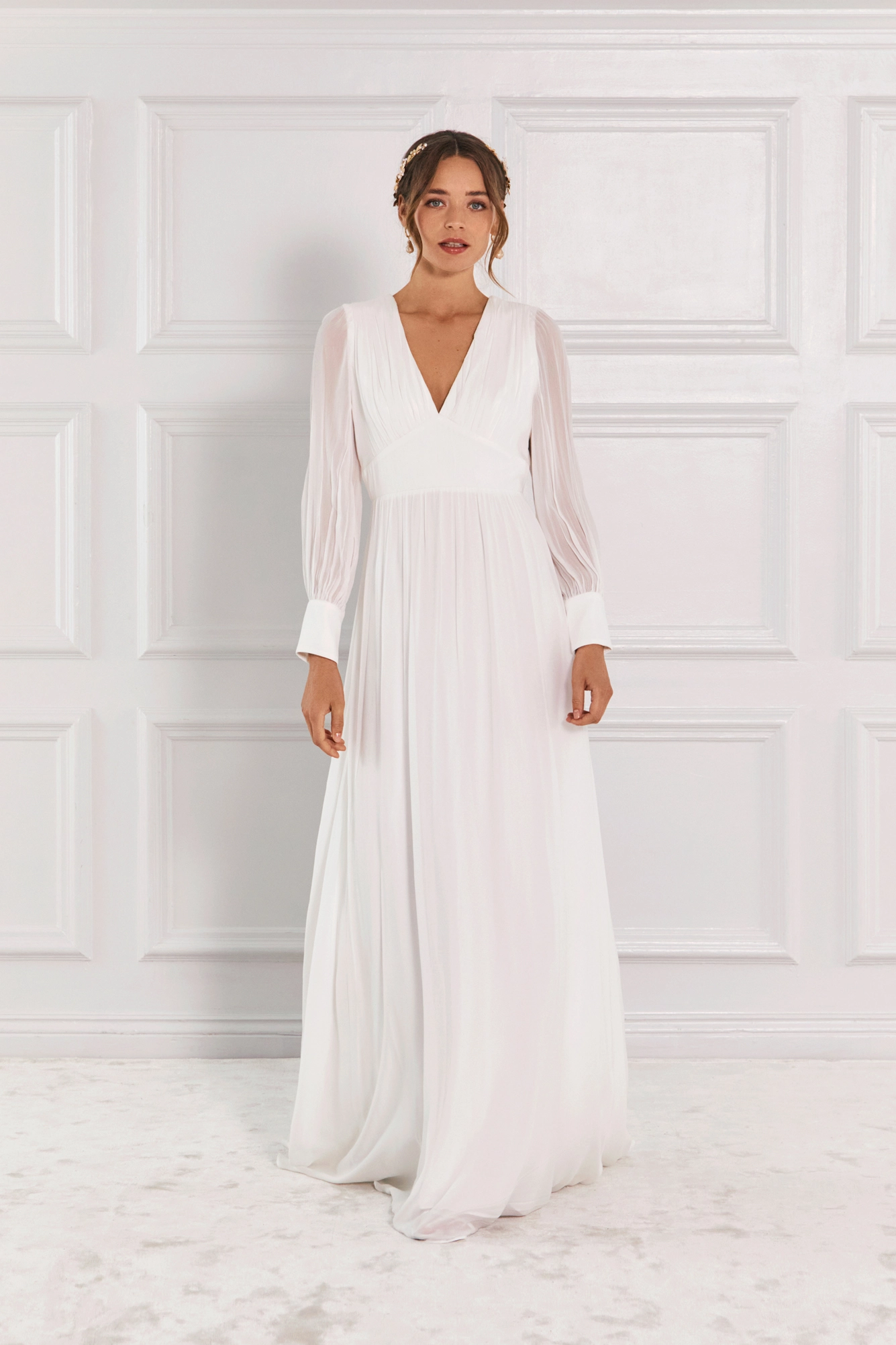 Malina Luna Gown, XS, Dresses, Weiß - Maxi Dress, Frauen