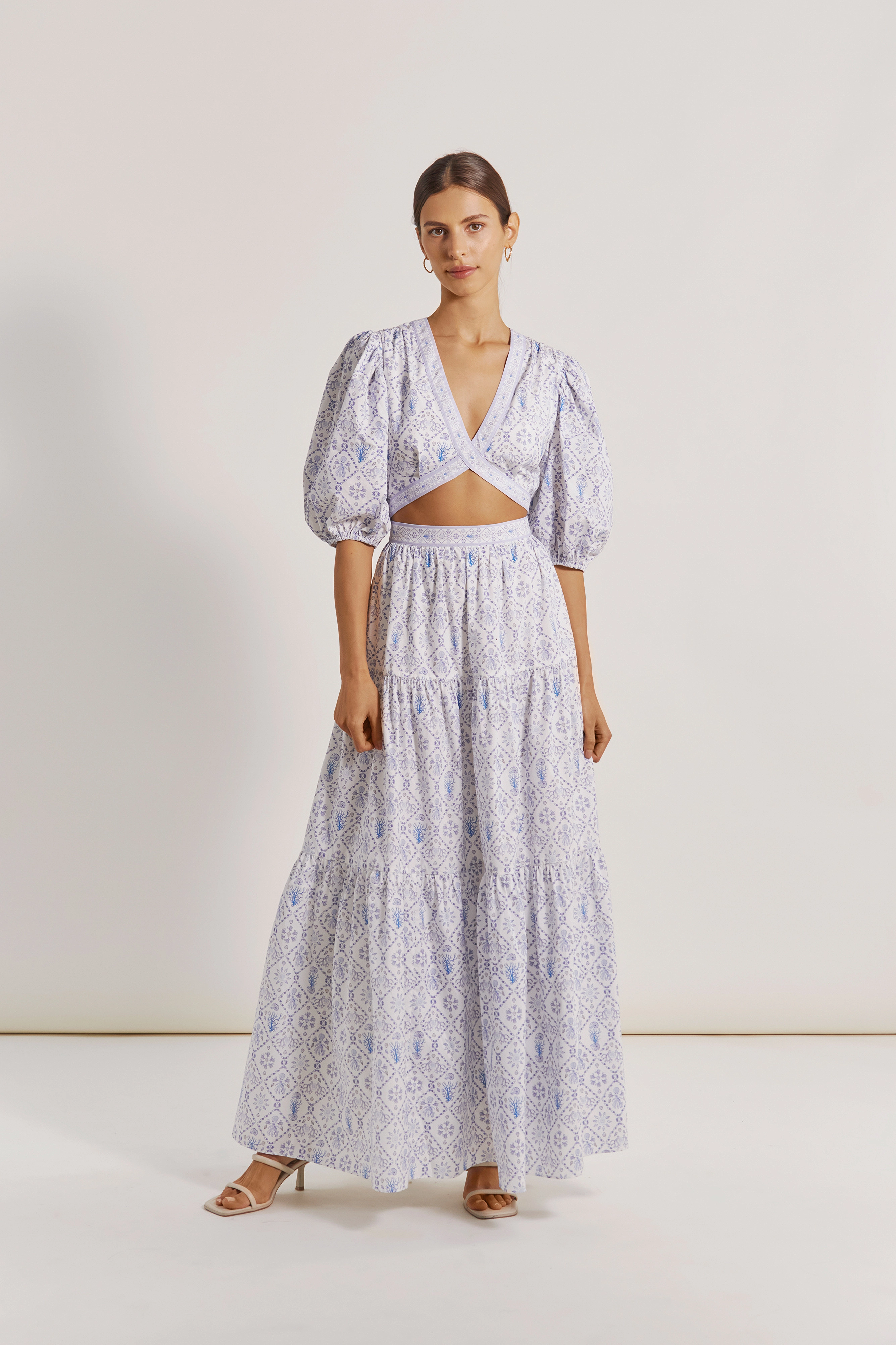 Malina - Sienna dress - capri corals azure - 2