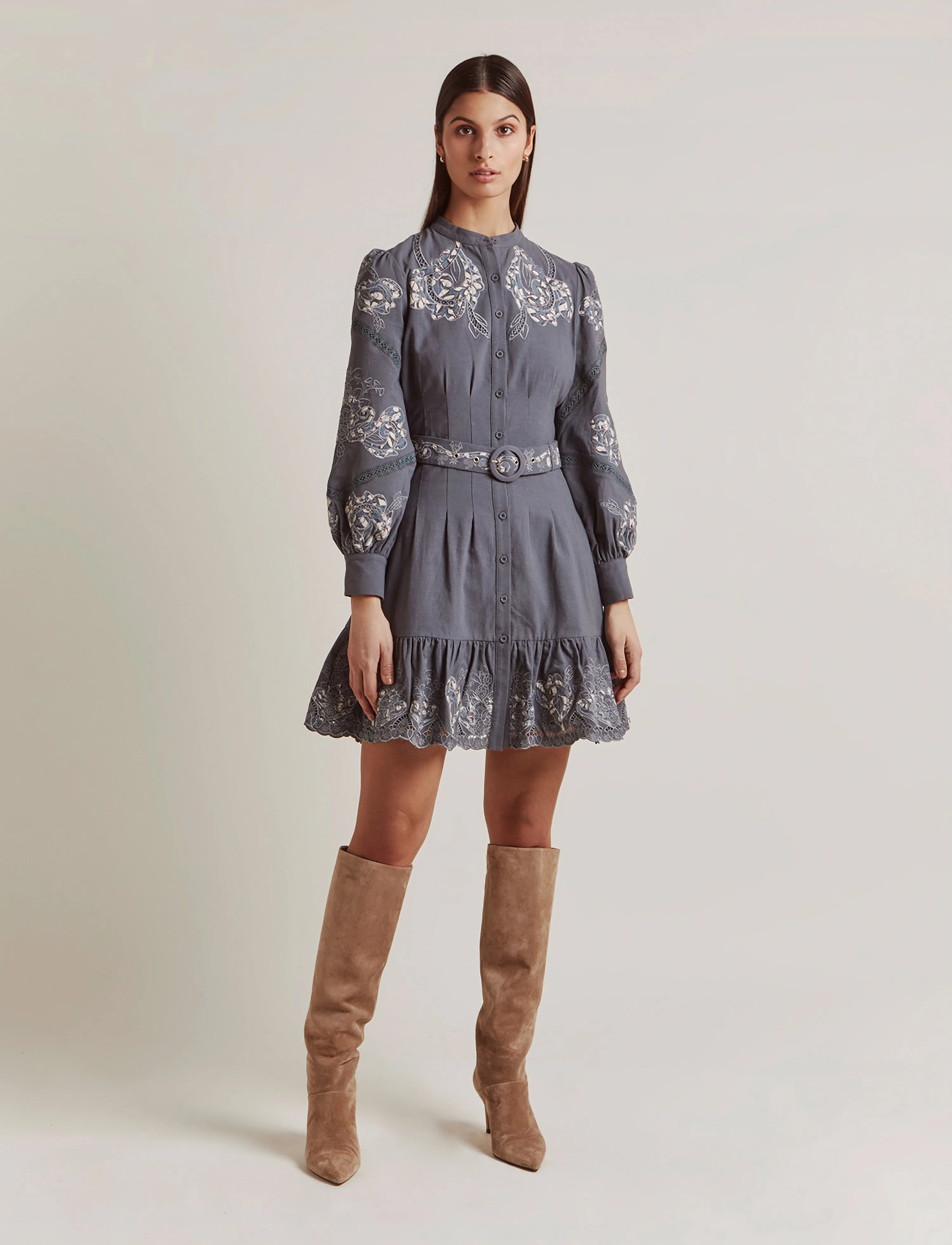 Malina - Nika dress - fiore ash - 2