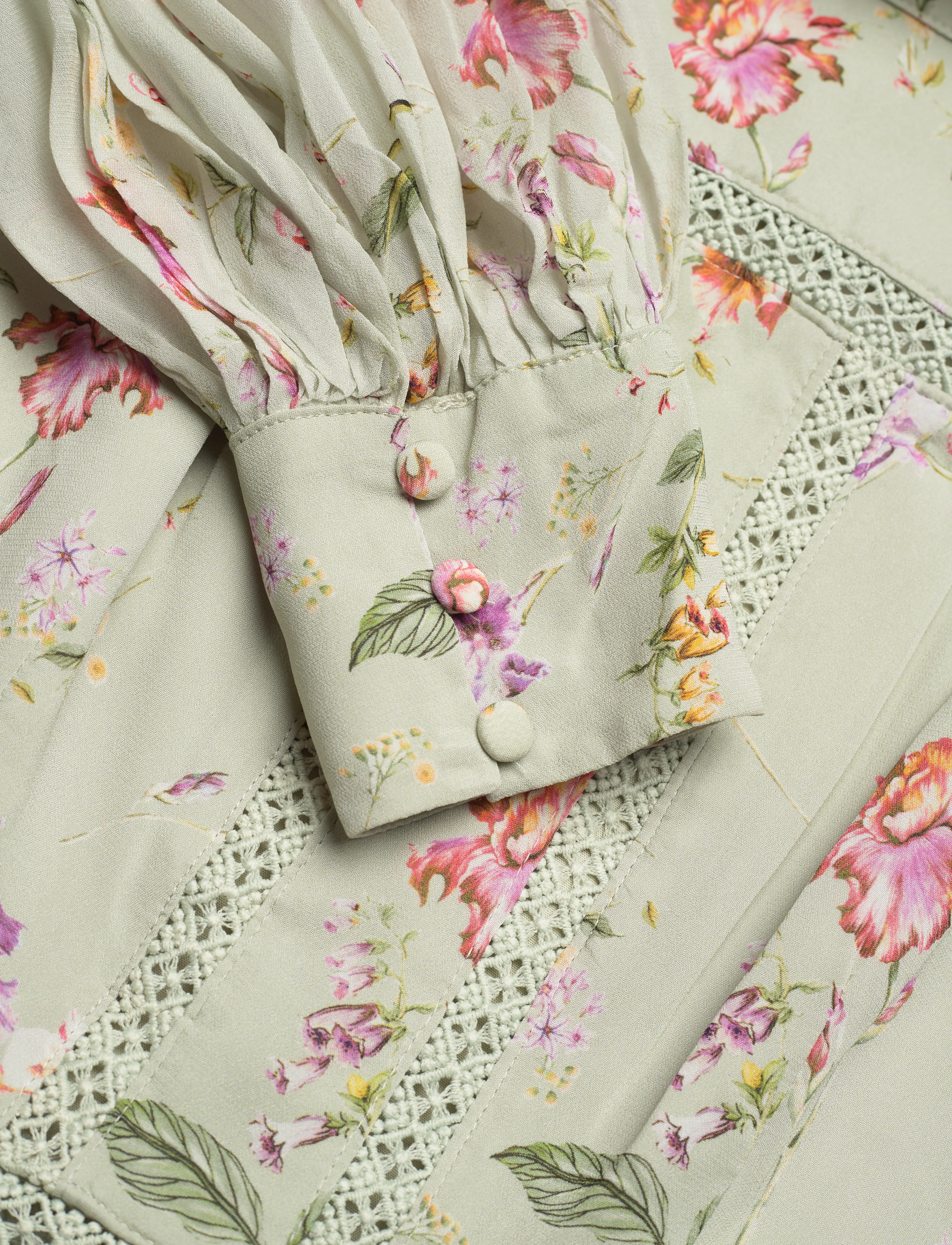 Malina - Francesca dress - soft floral pistachio - 2
