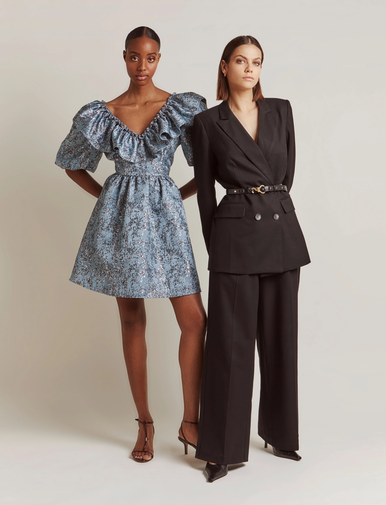 By Malina - Clarisse Dress - dove blue metallic - 5