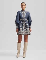 Malina - Mathilde belted printed mini dress - party wear at outlet prices - tile - 2