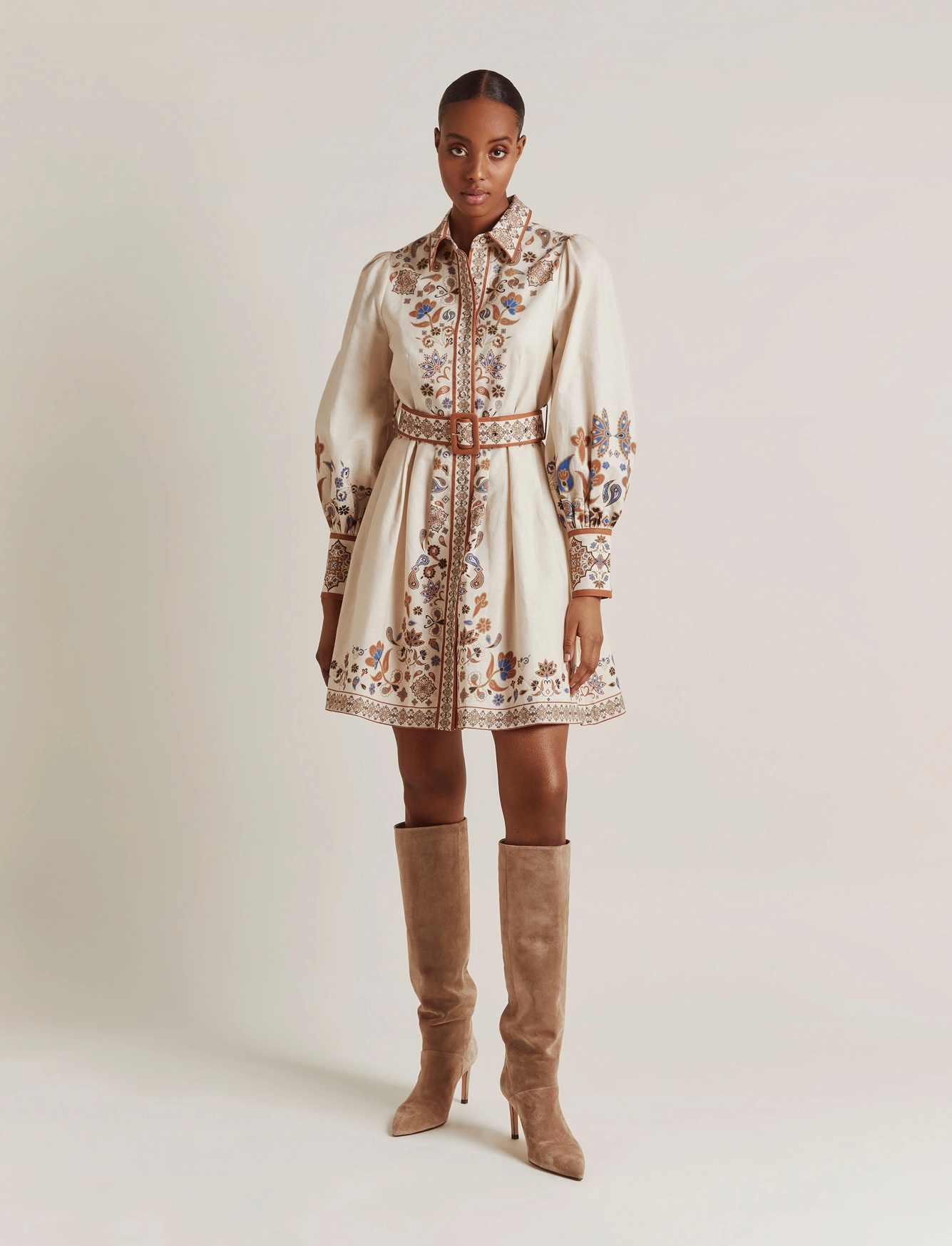 By Malina - Mathilde Dress - fall paisley marble - 2