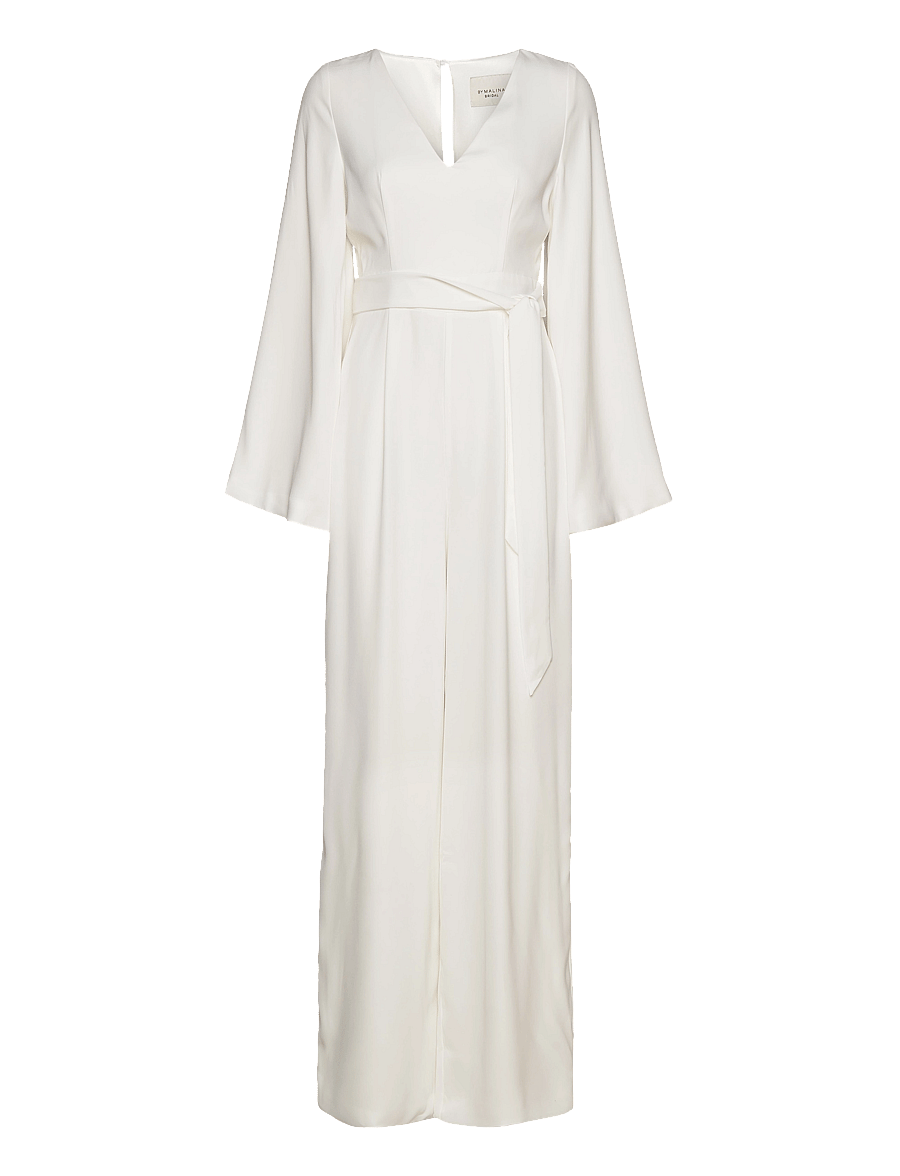Malina - Ellie belted wide-leg bridal jumpsuit - besondere anlässe - ivory - 1