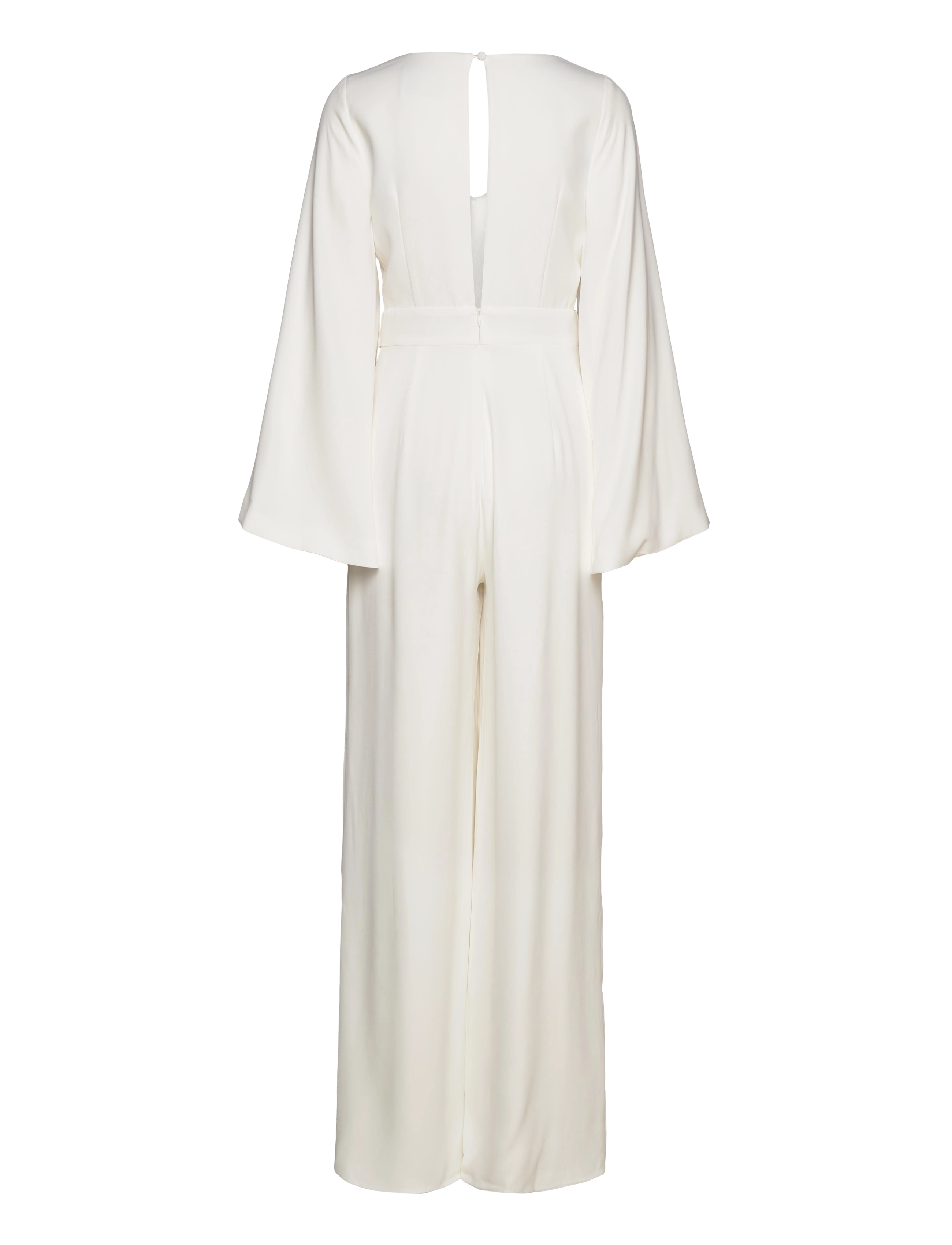 Malina - Ellie belted wide-leg bridal jumpsuit - besondere anlässe - ivory - 2