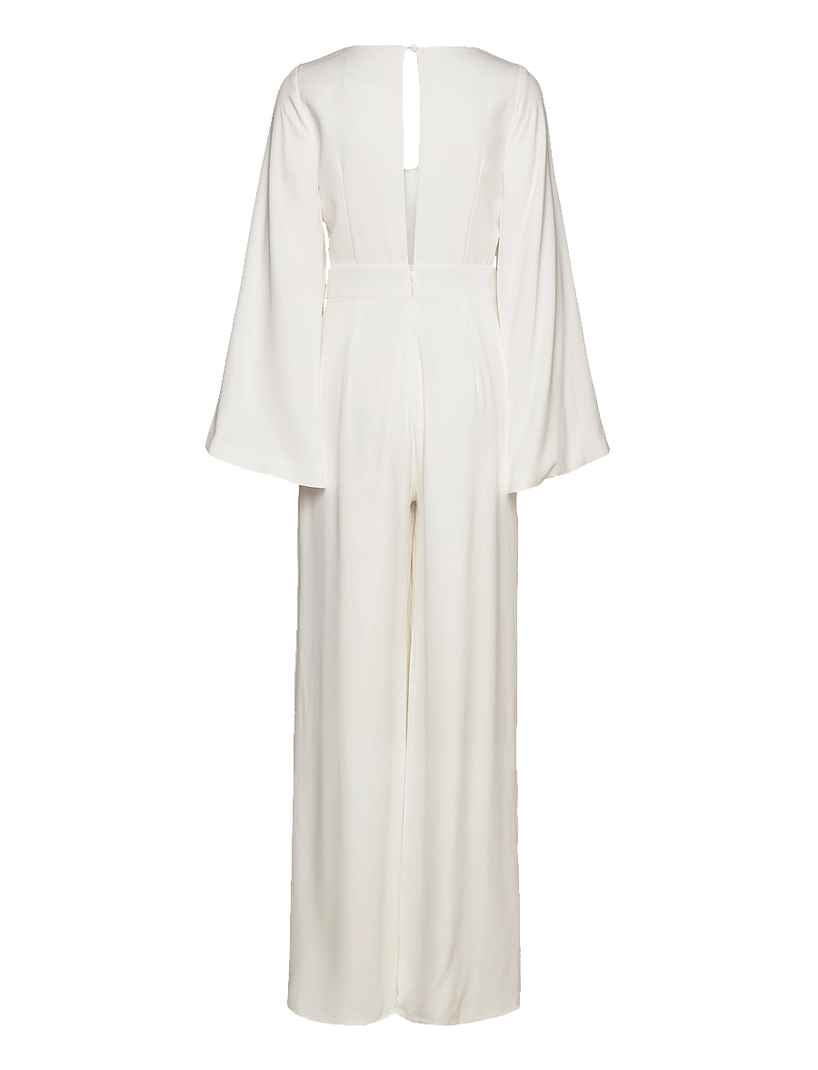 Malina - Ellie belted wide-leg bridal jumpsuit - besondere anlässe - ivory - 2