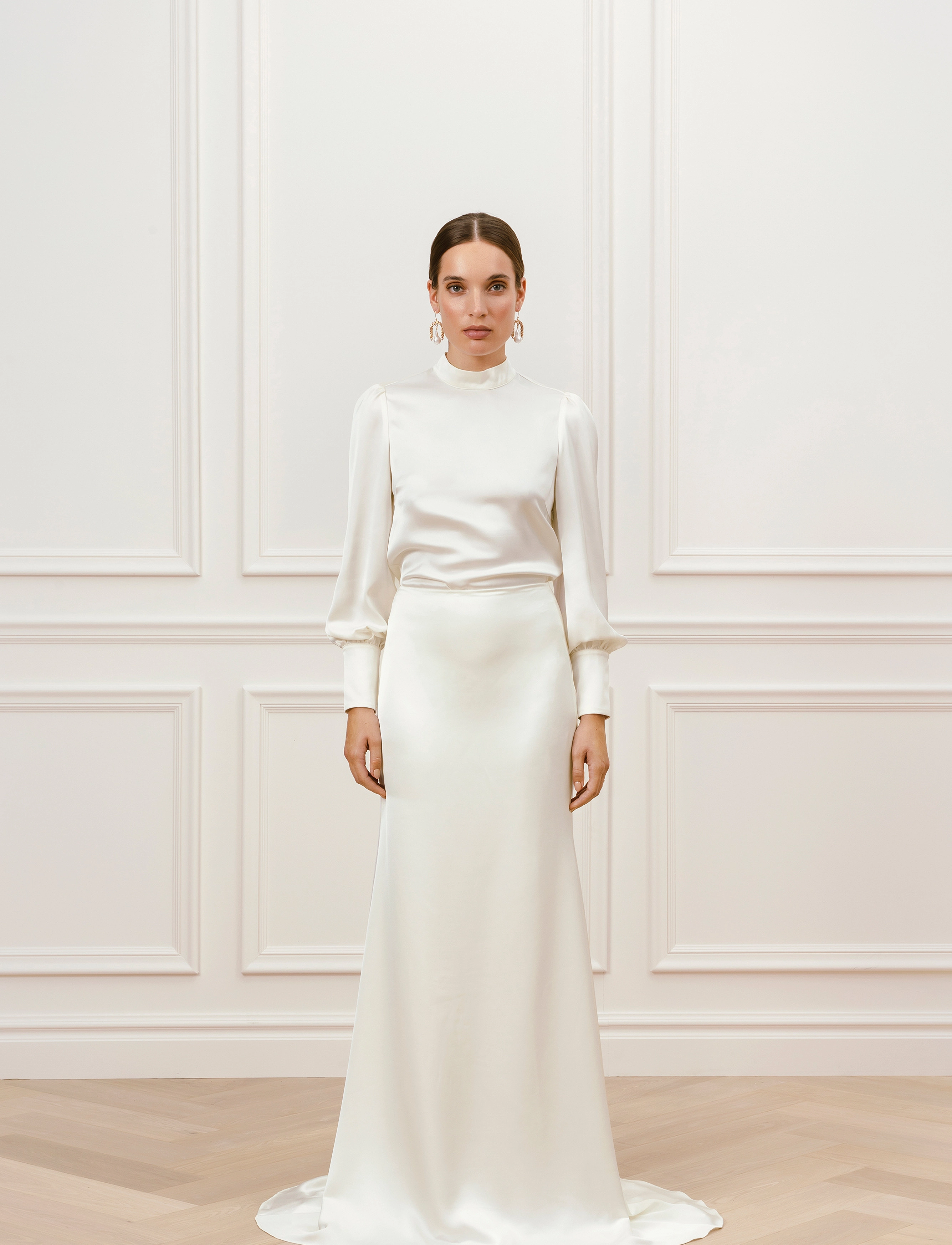 Malina Theodora High Waist Maxi Skirt, S, White, Nederdele > Maxi, Dame