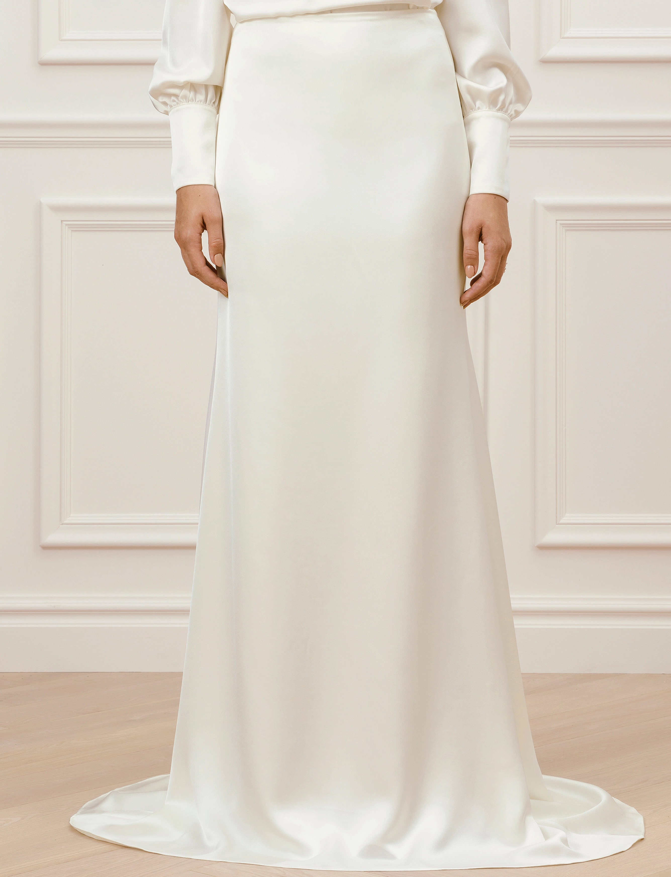 Malina - Theodora high waist maxi skirt - cream - 4
