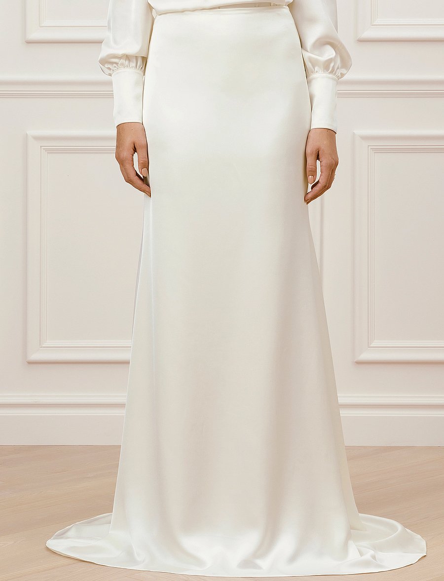 Malina - Theodora high waist maxi skirt - cream - 4