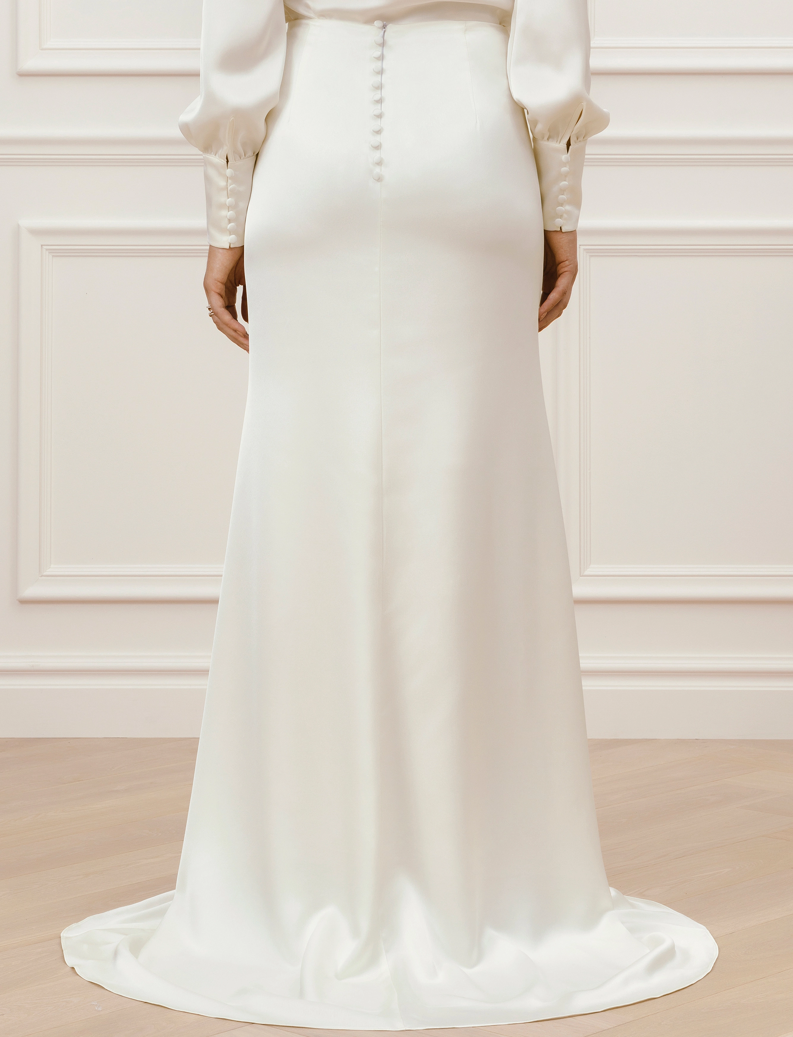 Malina - Theodora high waist maxi skirt - cream - 5
