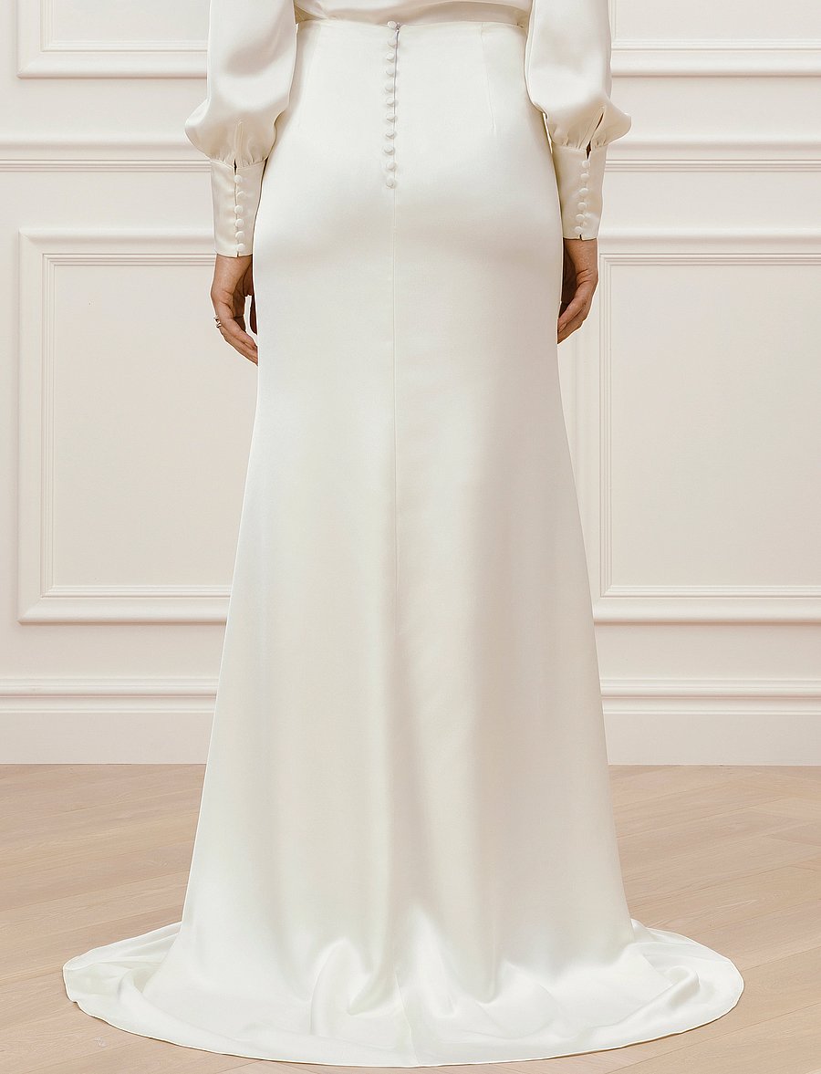 Malina - Theodora high waist maxi skirt - cream - 5