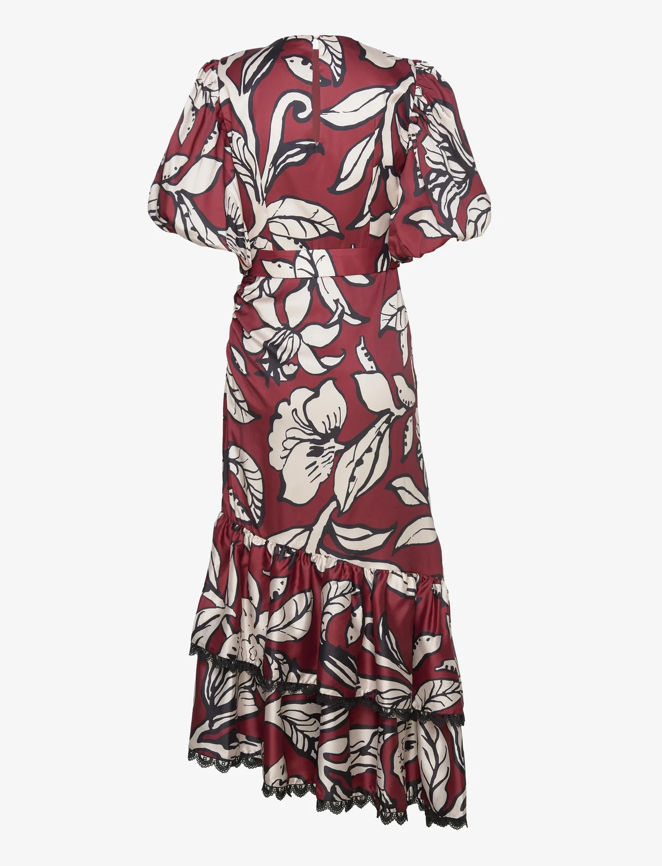 Malina - Angelina asymmetrical belted maxi dress - maxi dresses - pencil floral - 1