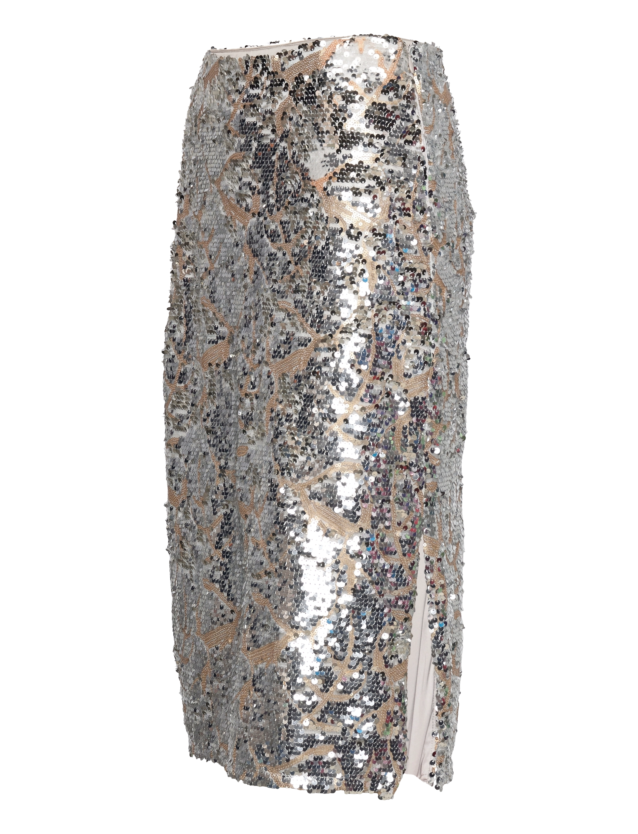 By Malina - Evie Sequin Skirt - stone grey sequin - 2