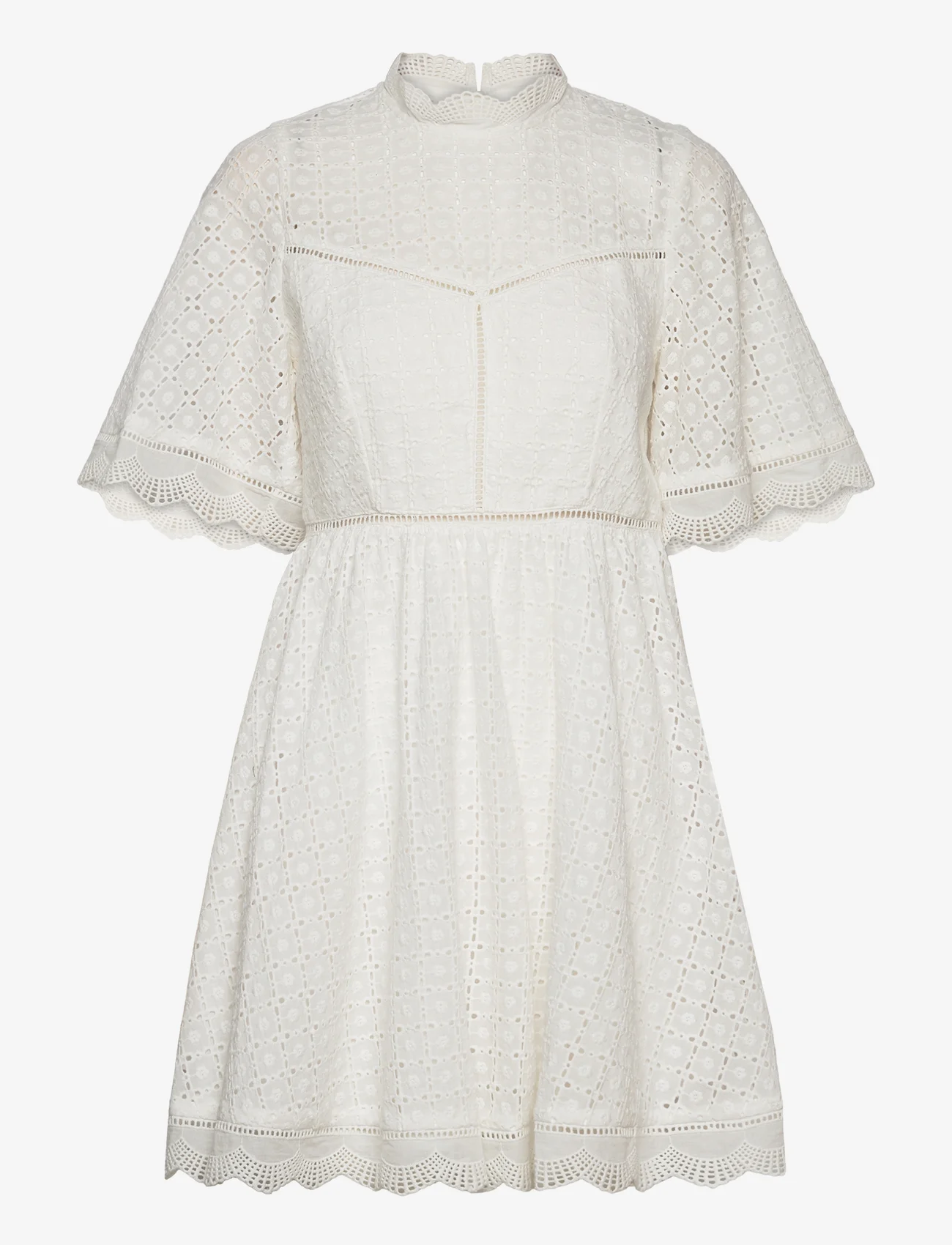Malina - Claire mini lace dress - odzież imprezowa w cenach outletowych - white - 0