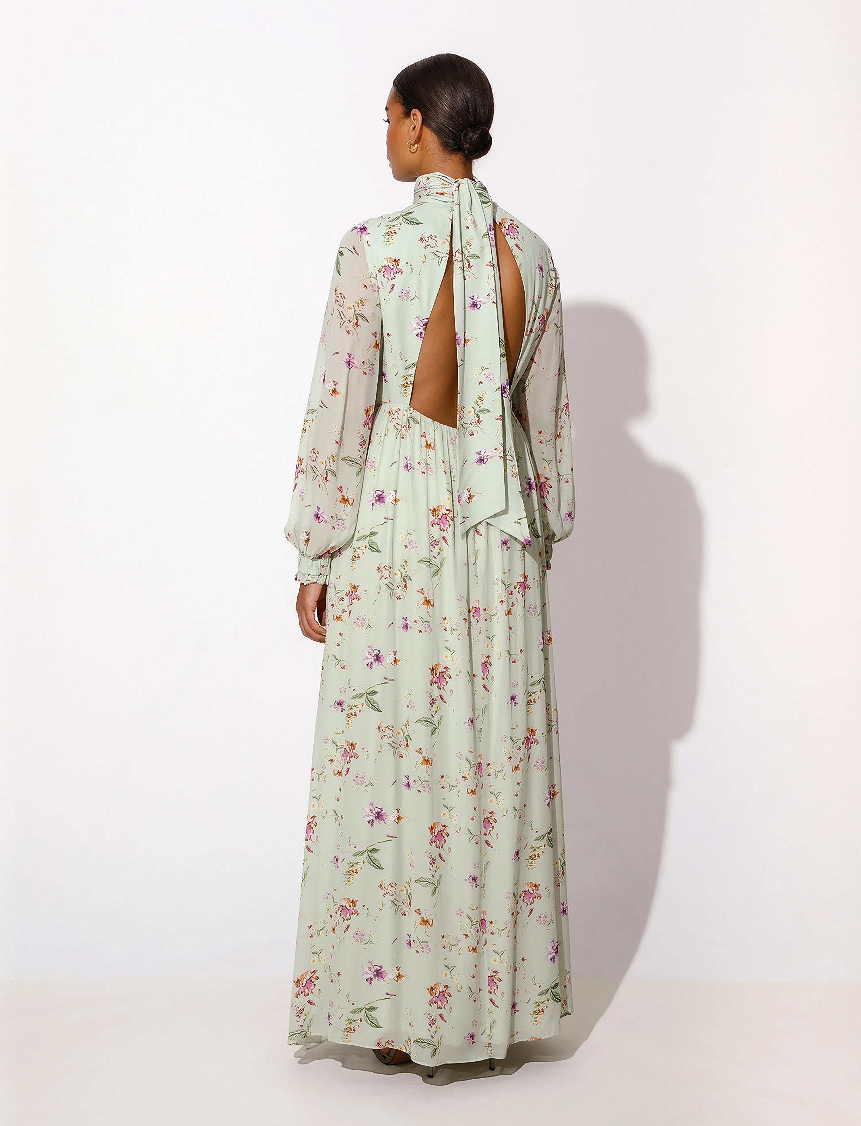 Malina - Larissa Dress - soft floral pistachio - 3