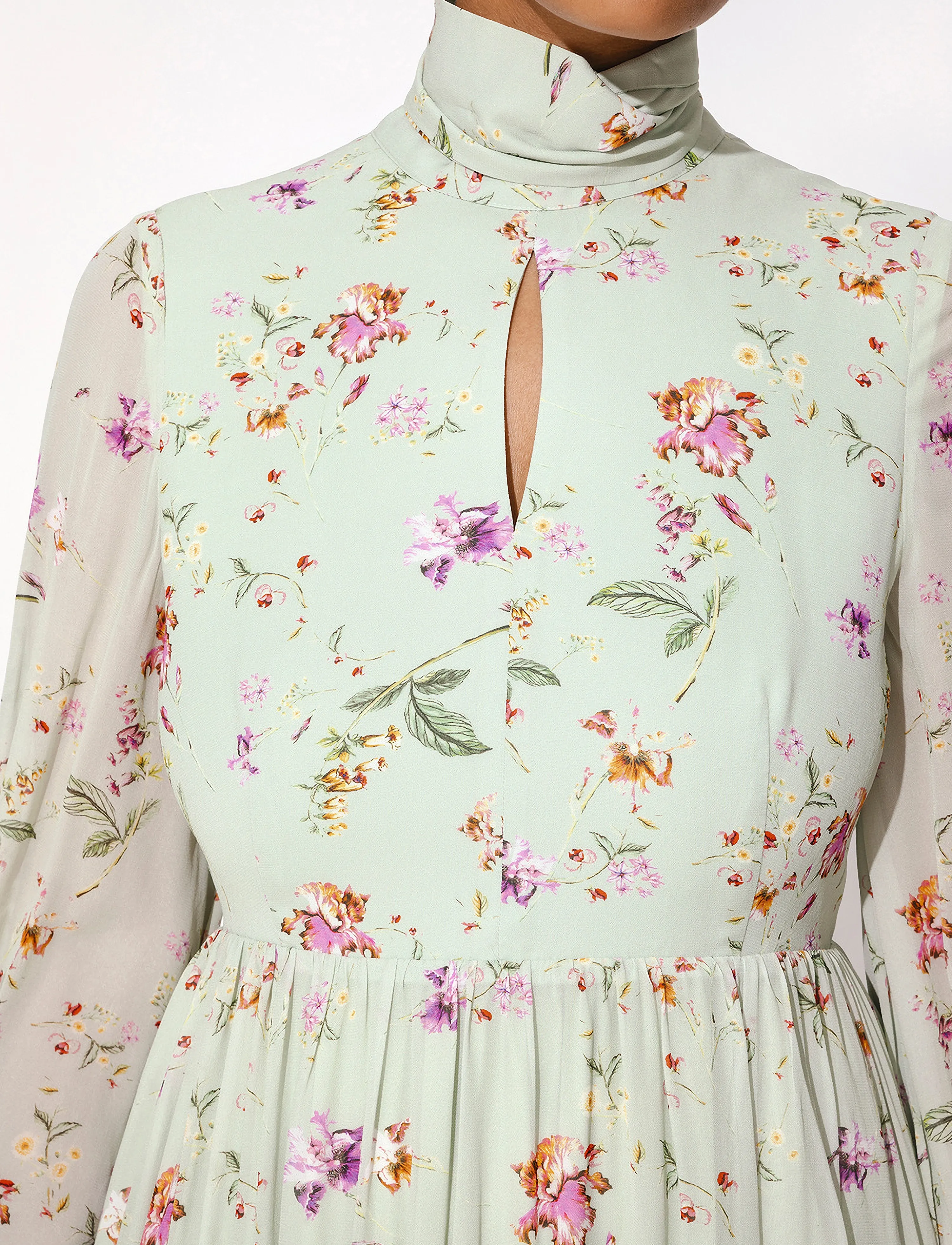 Malina - Larissa Dress - soft floral pistachio - 4