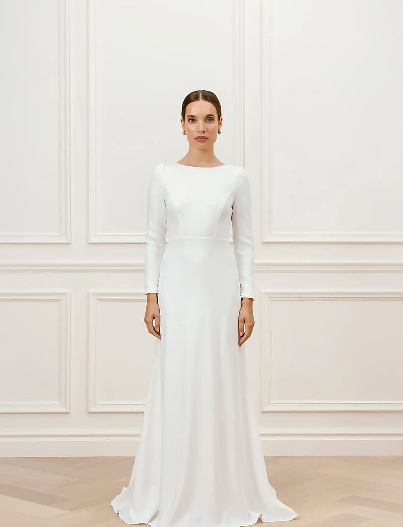Malina - Elize open back bridal gown - maxi dresses - ivory - 0