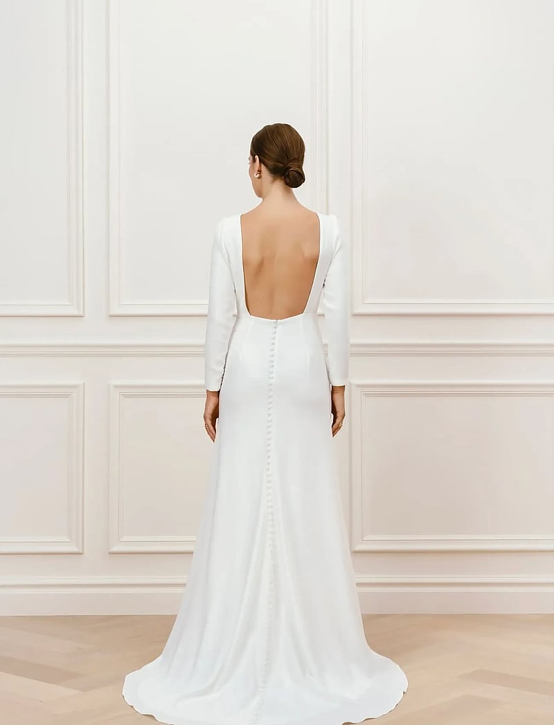 Malina - Elize open back bridal gown - maxi dresses - ivory - 3