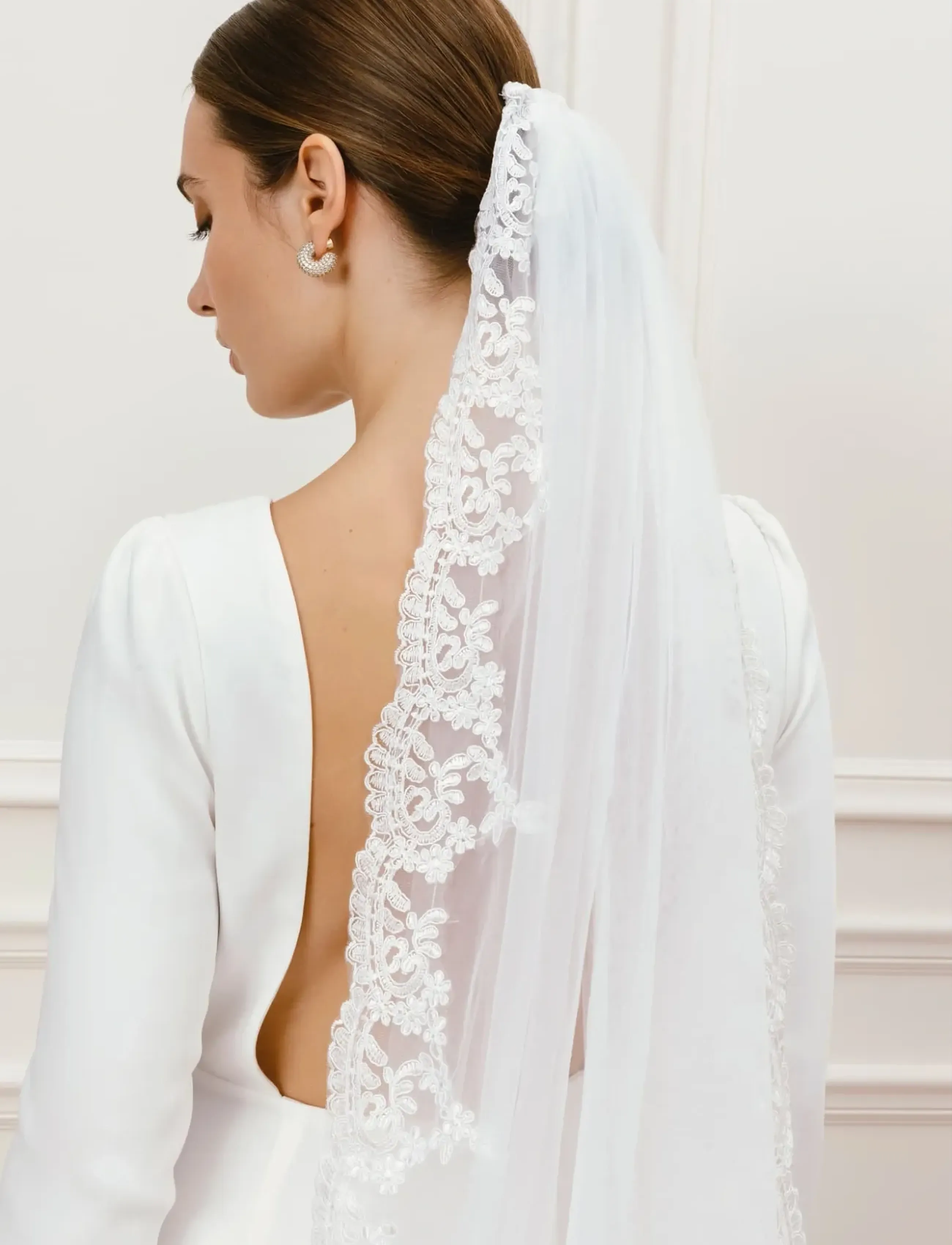Malina - Elize open back bridal gown - ivory - 4