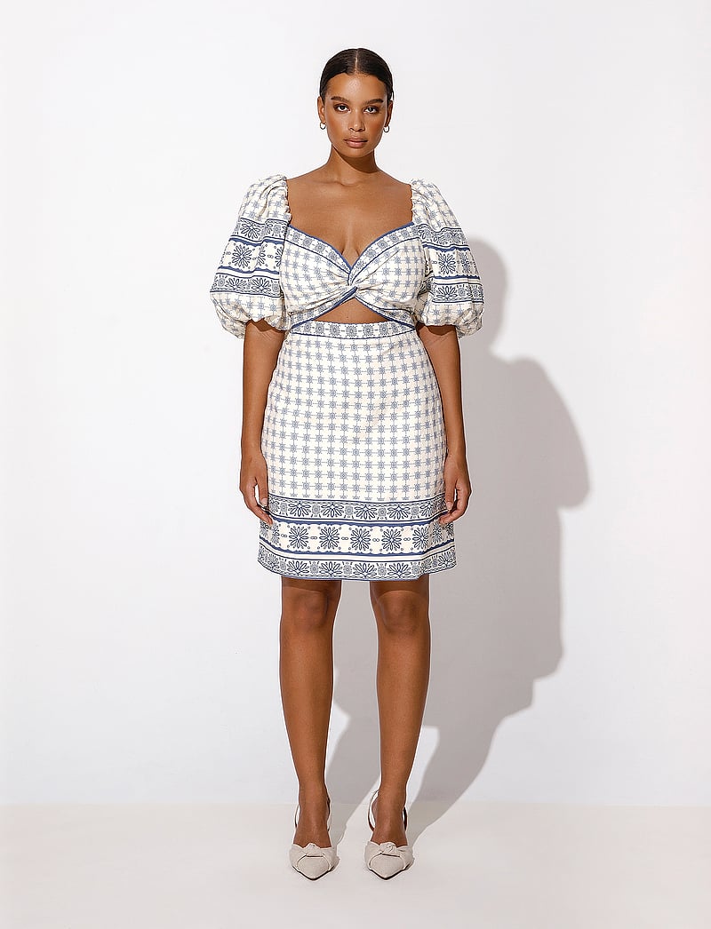 Malina - June Dress - konfirmationstøj - french ditsy blue - 0