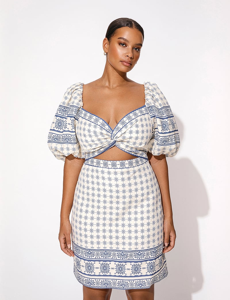 Malina - June Dress - konfirmationstøj - french ditsy blue - 3