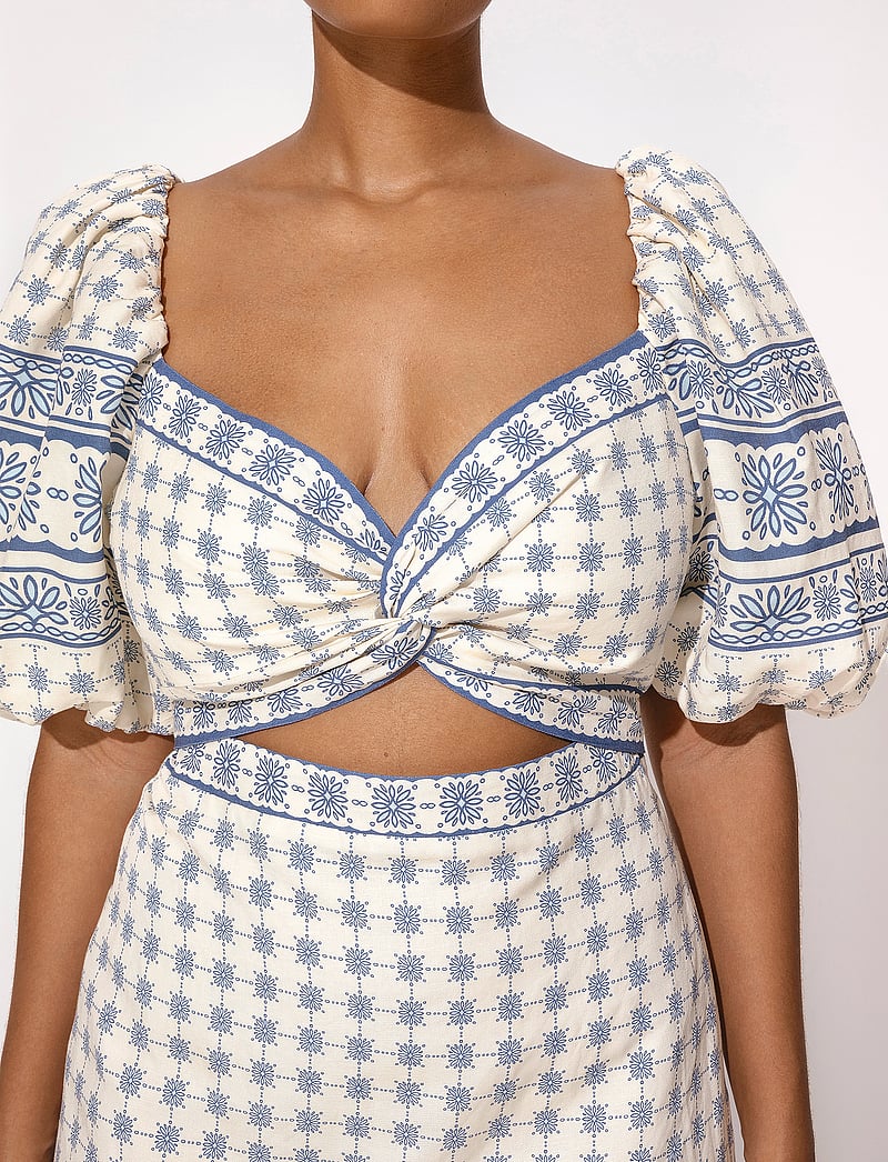 Malina - June Dress - konfirmationstøj - french ditsy blue - 4